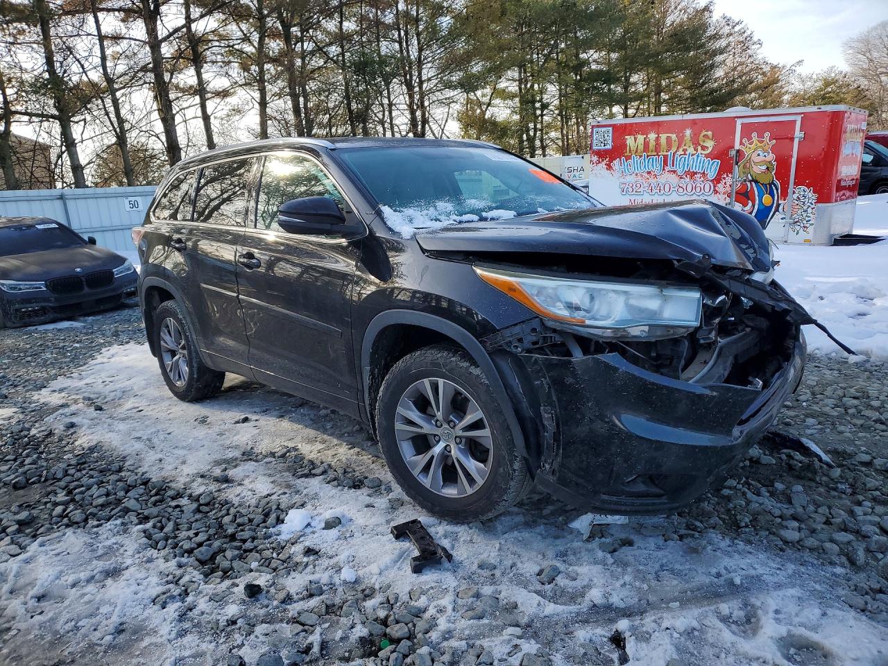 2015 Toyota Highlander Xle Black vin: 5TDJKRFHXFS224267