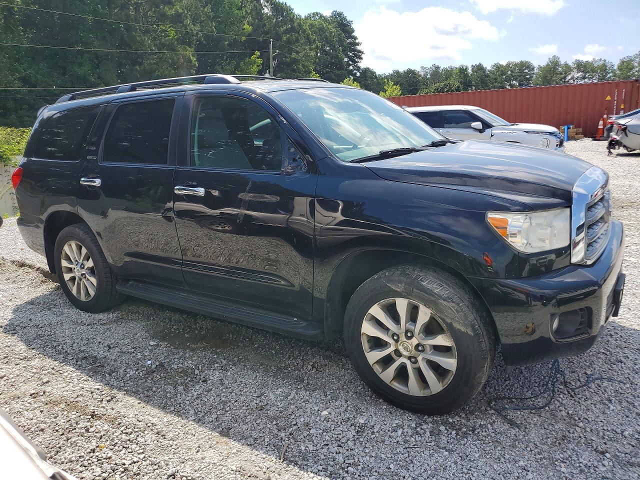 2010 Toyota Sequoia Limited Black vin: 5TDJW5G13AS027884