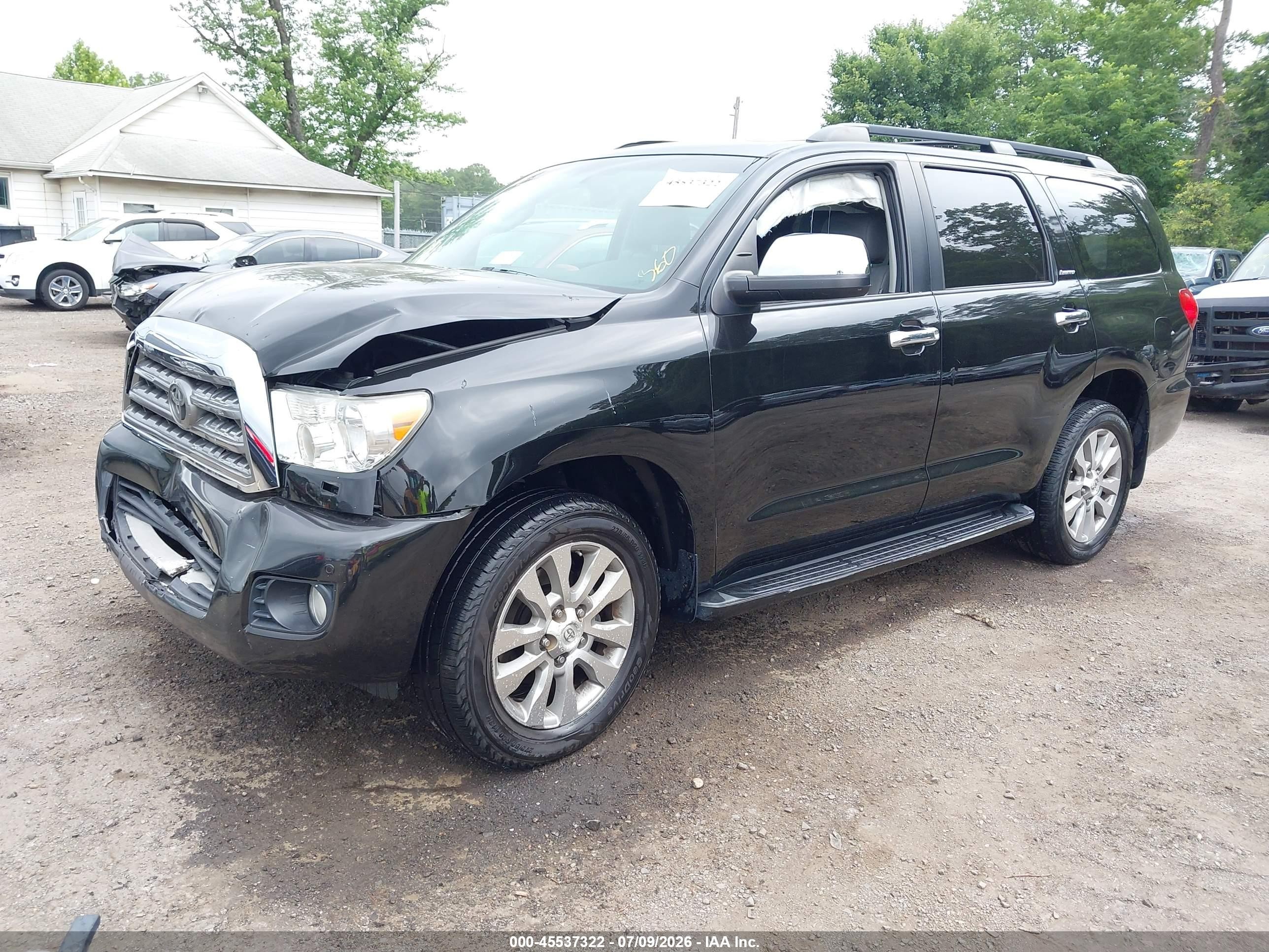 2014 Toyota Sequoia Limited 5.7l V8 Black vin: 5TDJW5G13ES096628