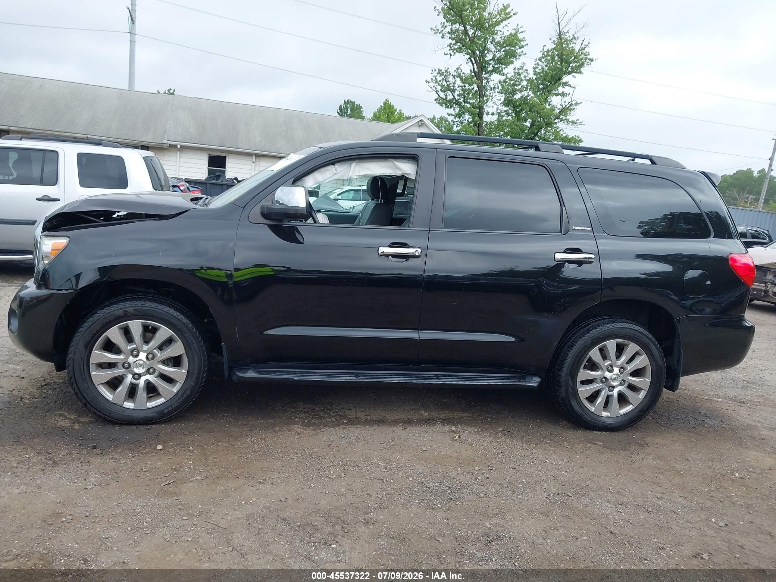 2014 Toyota Sequoia Limited 5.7l V8 Black vin: 5TDJW5G13ES096628