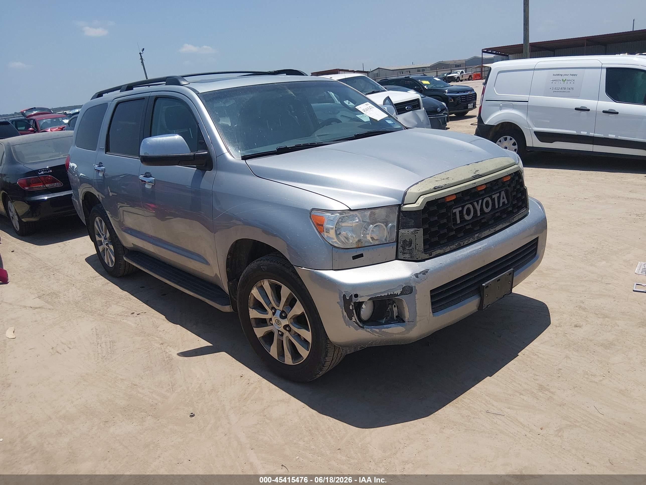 2014 Toyota Sequoia Limited 5.7l V8 Silver vin: 5TDJW5G16ES098566