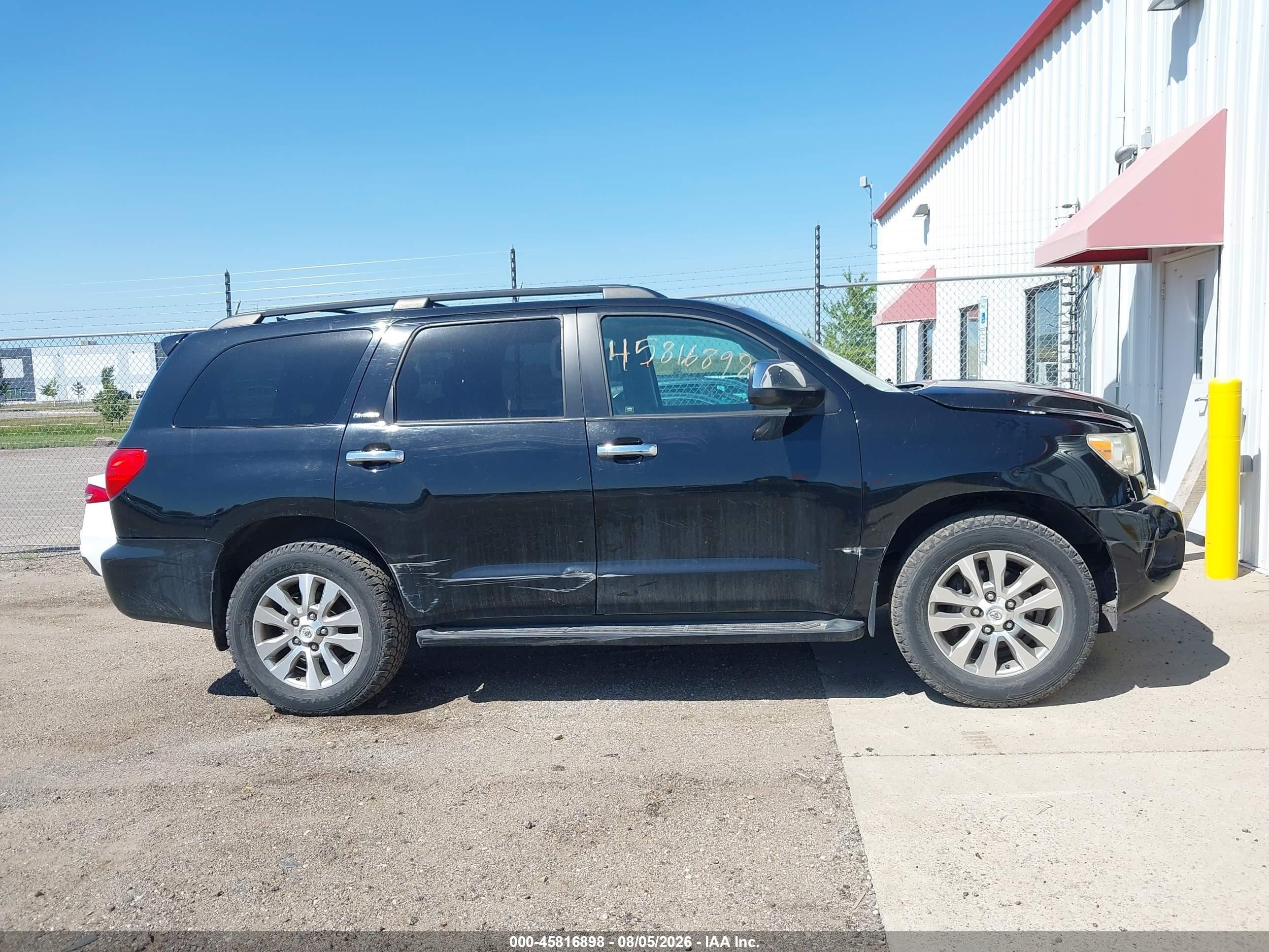 2010 Toyota Sequoia Limited 5.7l V8 Black vin: 5TDJW5G18AS032269