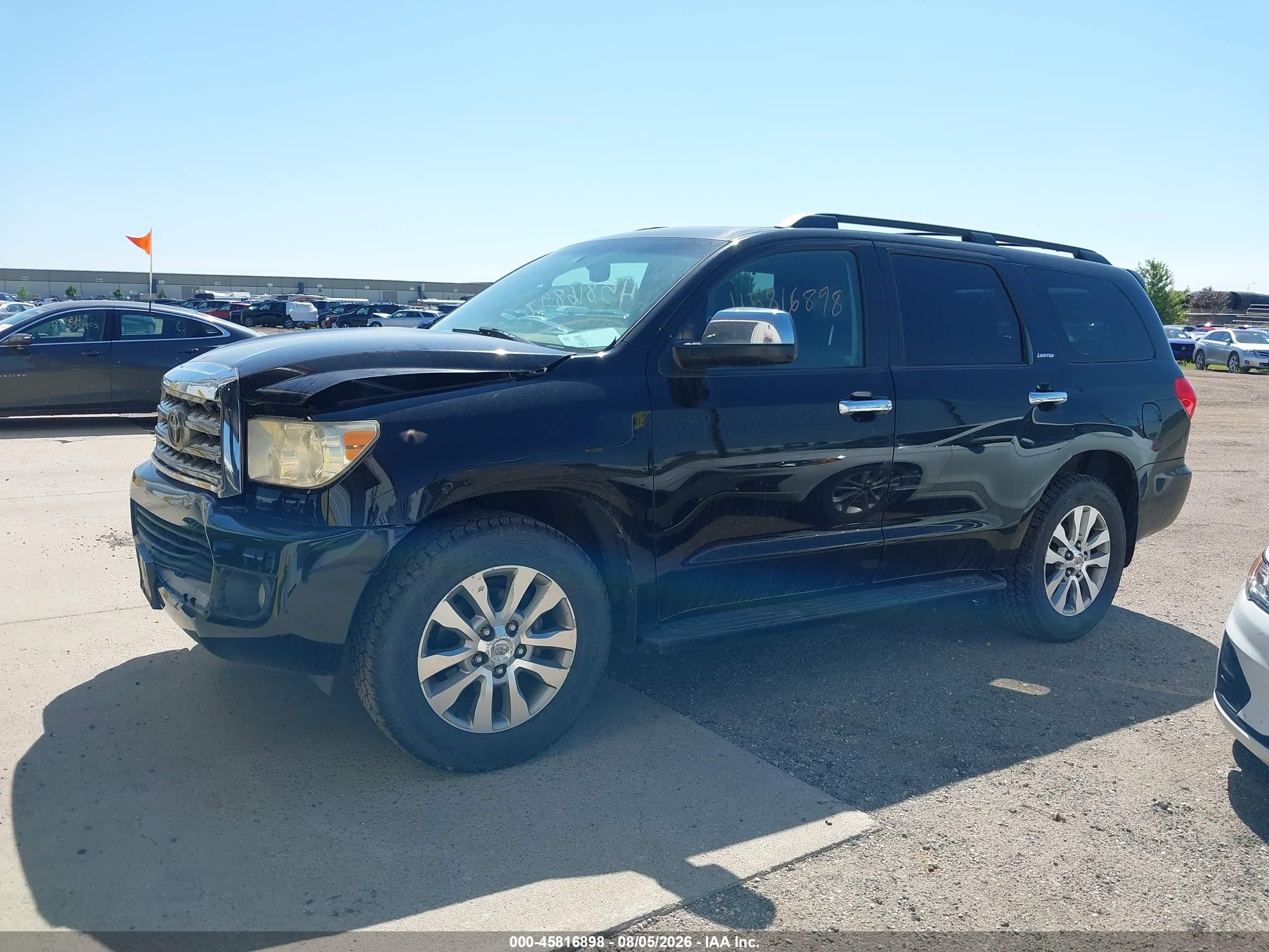 2010 Toyota Sequoia Limited 5.7l V8 Black vin: 5TDJW5G18AS032269