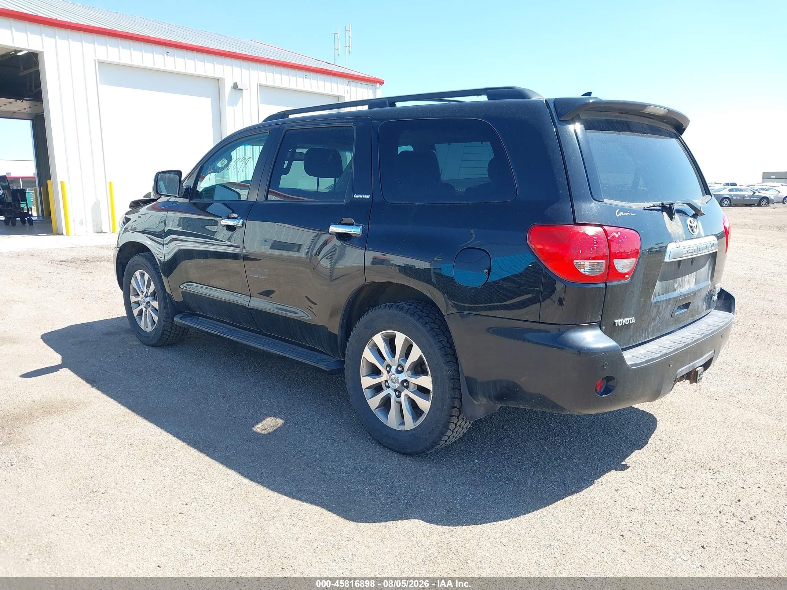 2010 Toyota Sequoia Limited 5.7l V8 Black vin: 5TDJW5G18AS032269