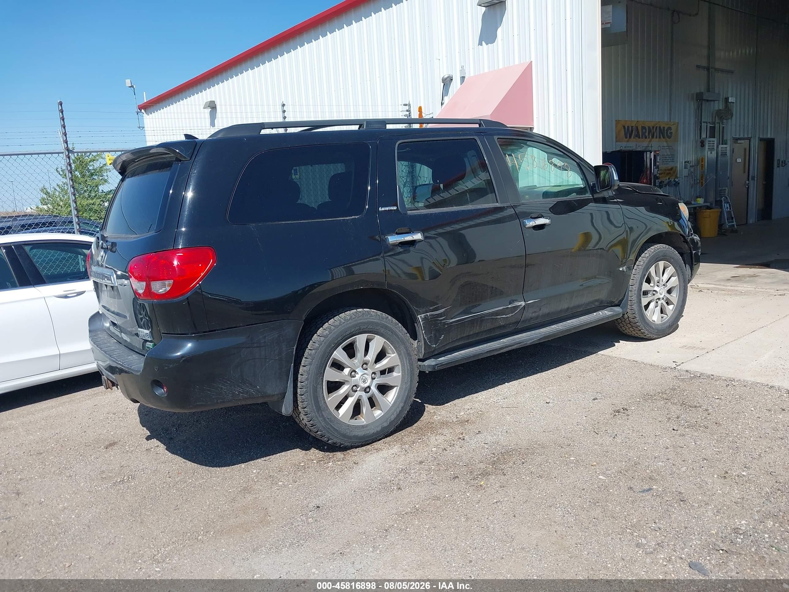 2010 Toyota Sequoia Limited 5.7l V8 Black vin: 5TDJW5G18AS032269