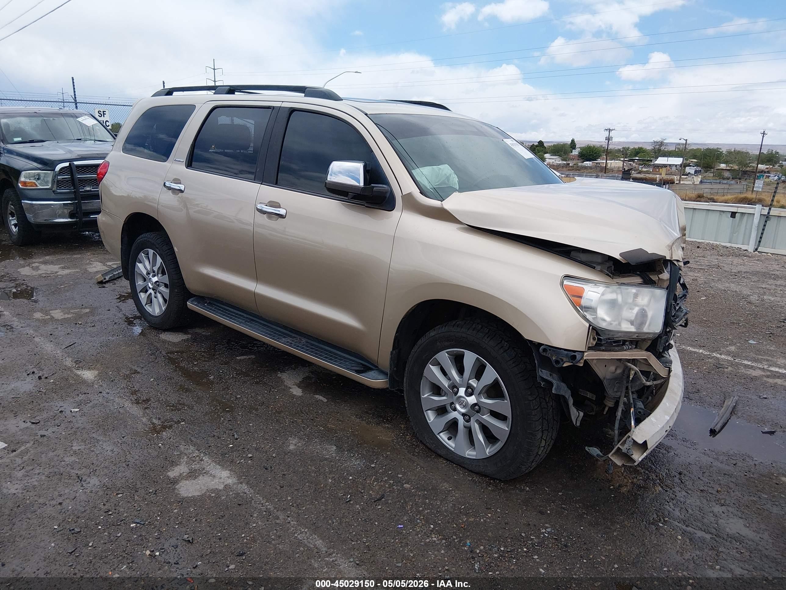 2013 Toyota Sequoia Limited 5.7l V8 Gold vin: 5TDJW5G1XDS078254