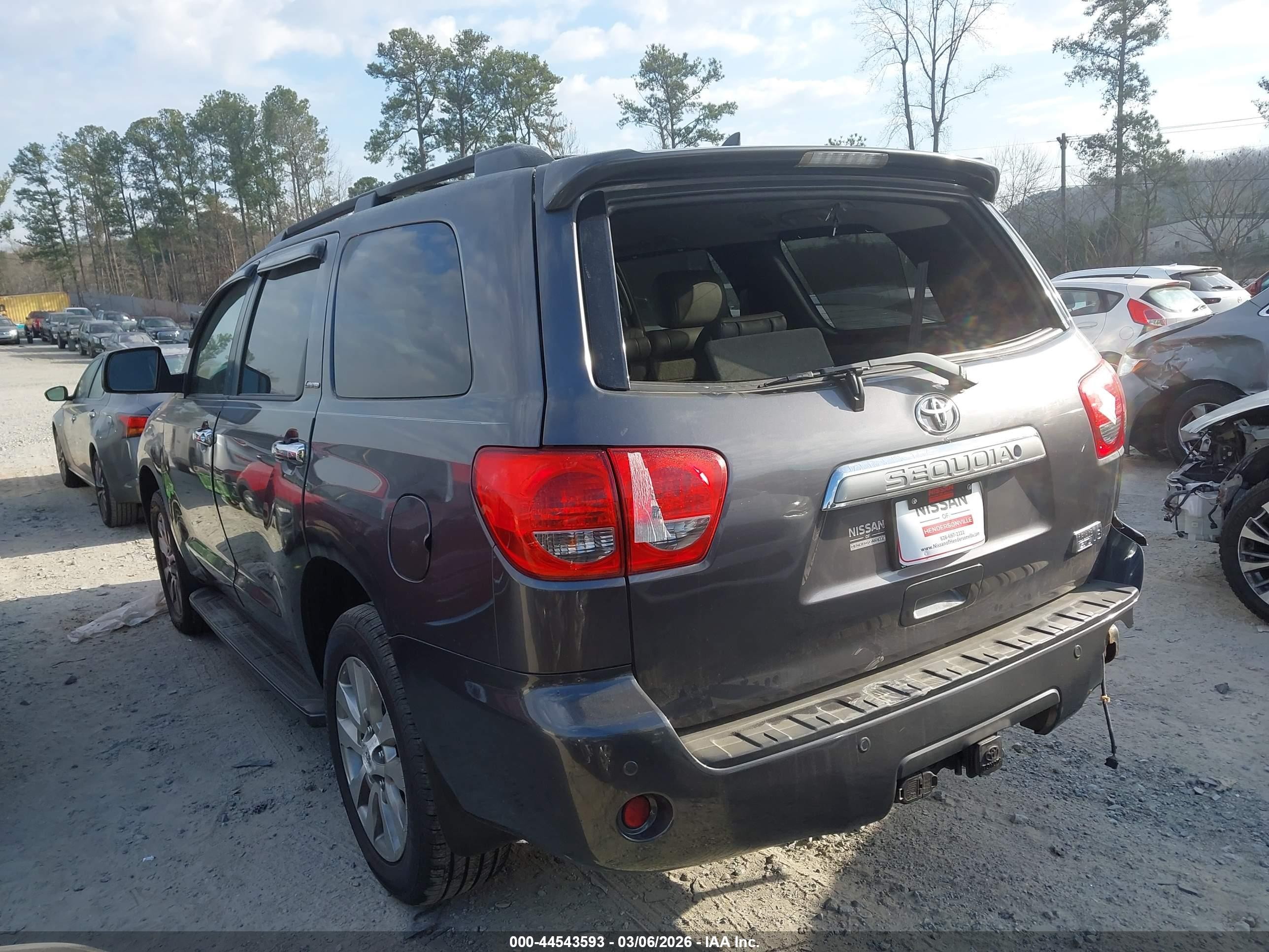2012 Toyota Sequoia Limited 5.7l V8 Gray vin: 5TDJY5G11CS065336