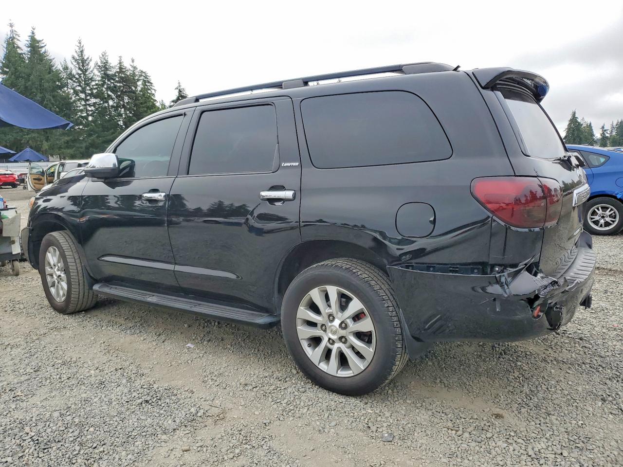 2013 Toyota Sequoia Limited Черный vin: 5TDJY5G11DS079433