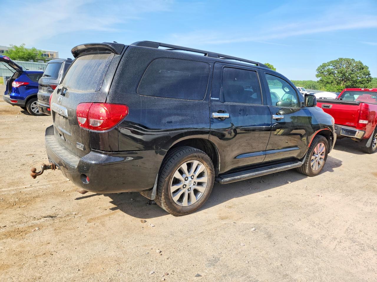 2011 Toyota Sequoia Limited Black vin: 5TDJY5G12BS045644