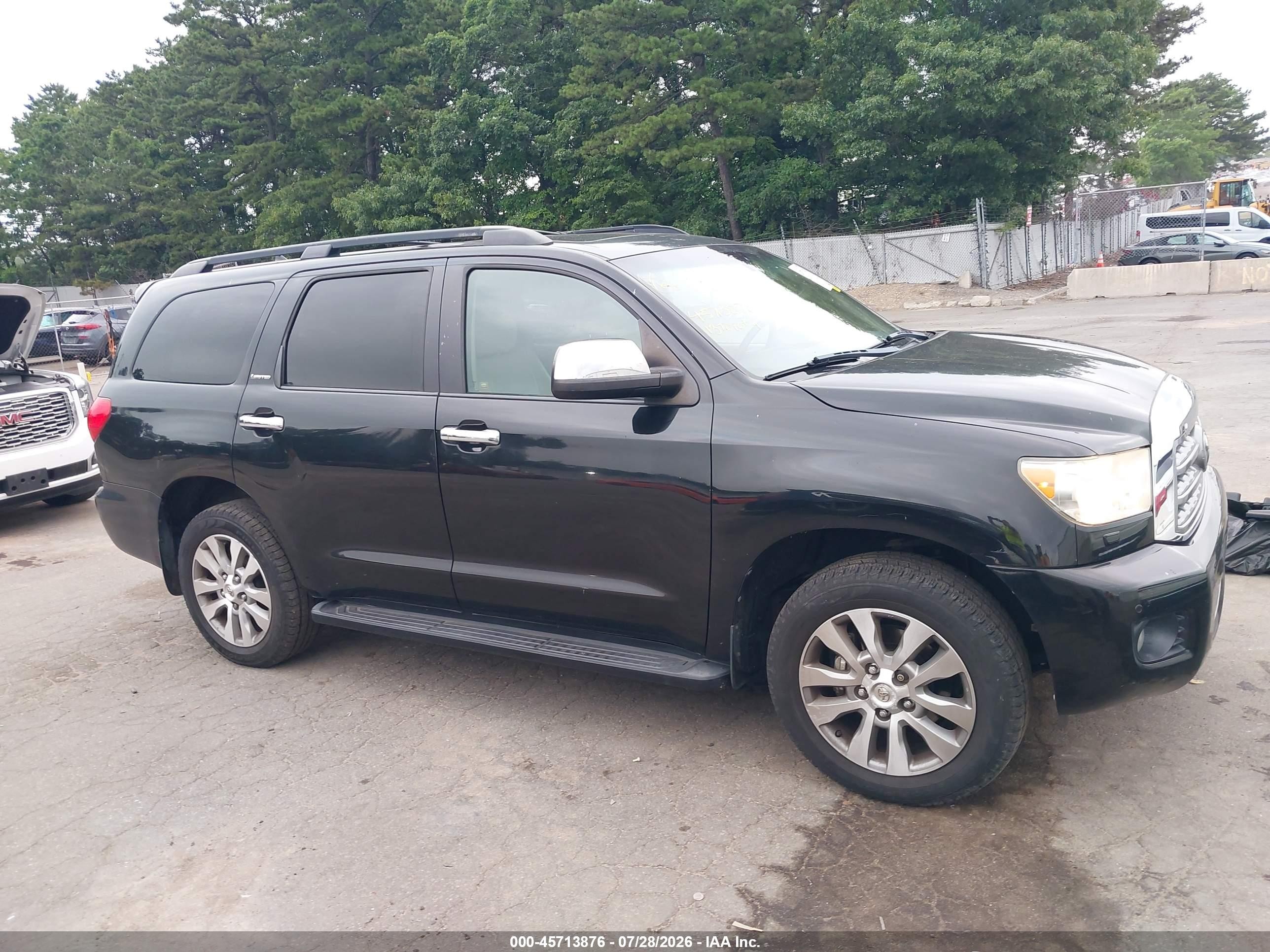 2013 Toyota Sequoia Limited 5.7l V8 Black vin: 5TDJY5G12DS086214