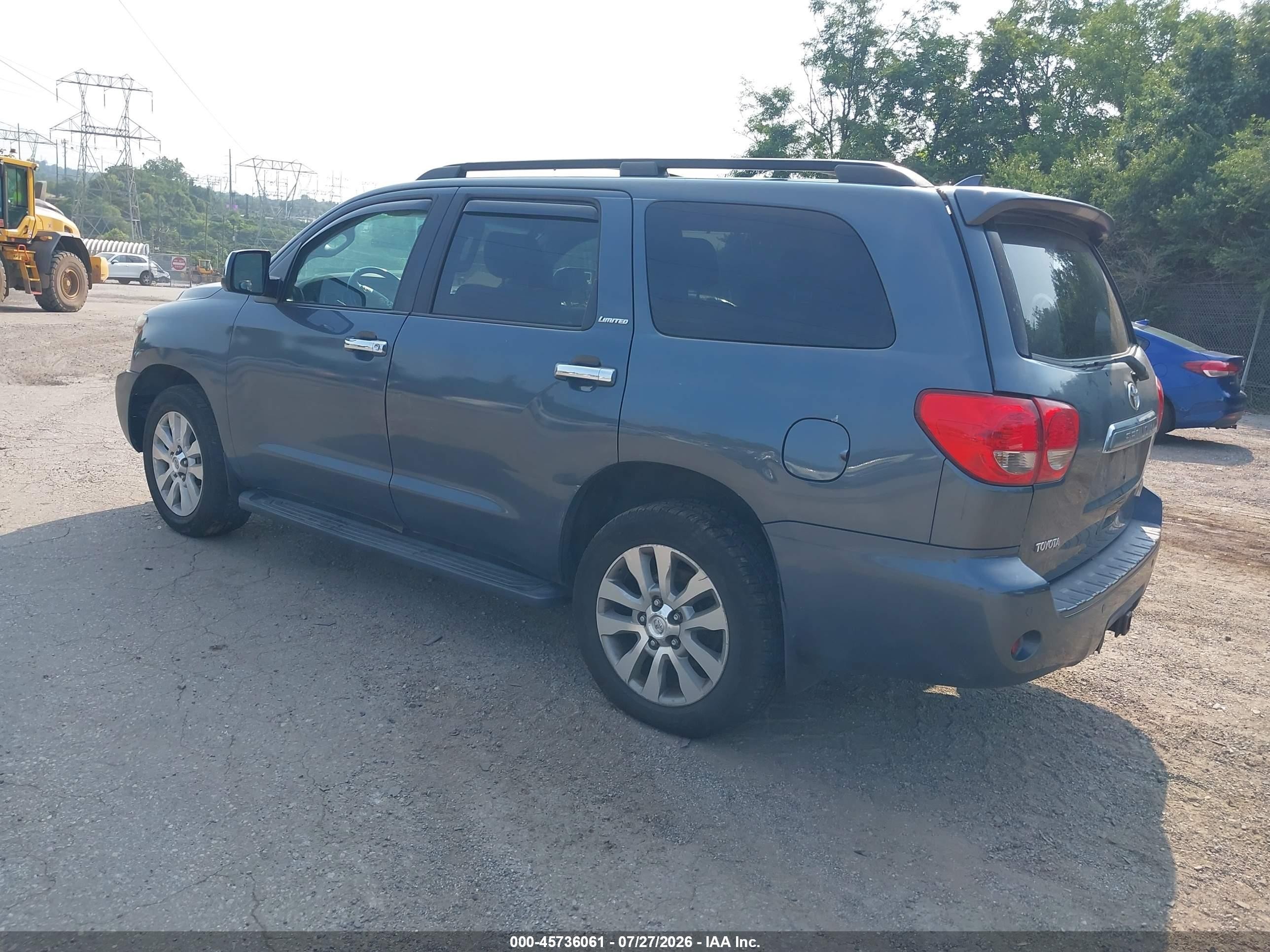 2010 Toyota Sequoia Limited 5.7l V8 Blue vin: 5TDJY5G13AS027877