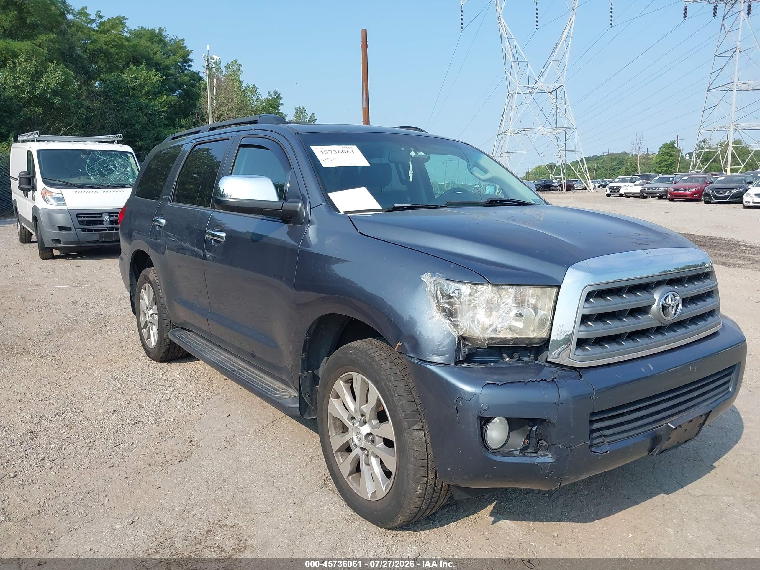 2010 Toyota Sequoia Limited 5.7l V8 Blue vin: 5TDJY5G13AS027877