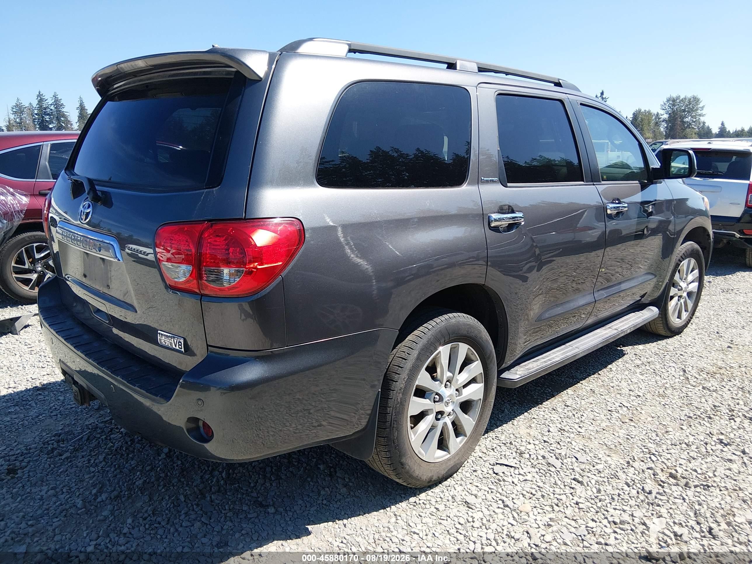 2011 Toyota Sequoia Limited 5.7l V8 Gray vin: 5TDJY5G14BS044057