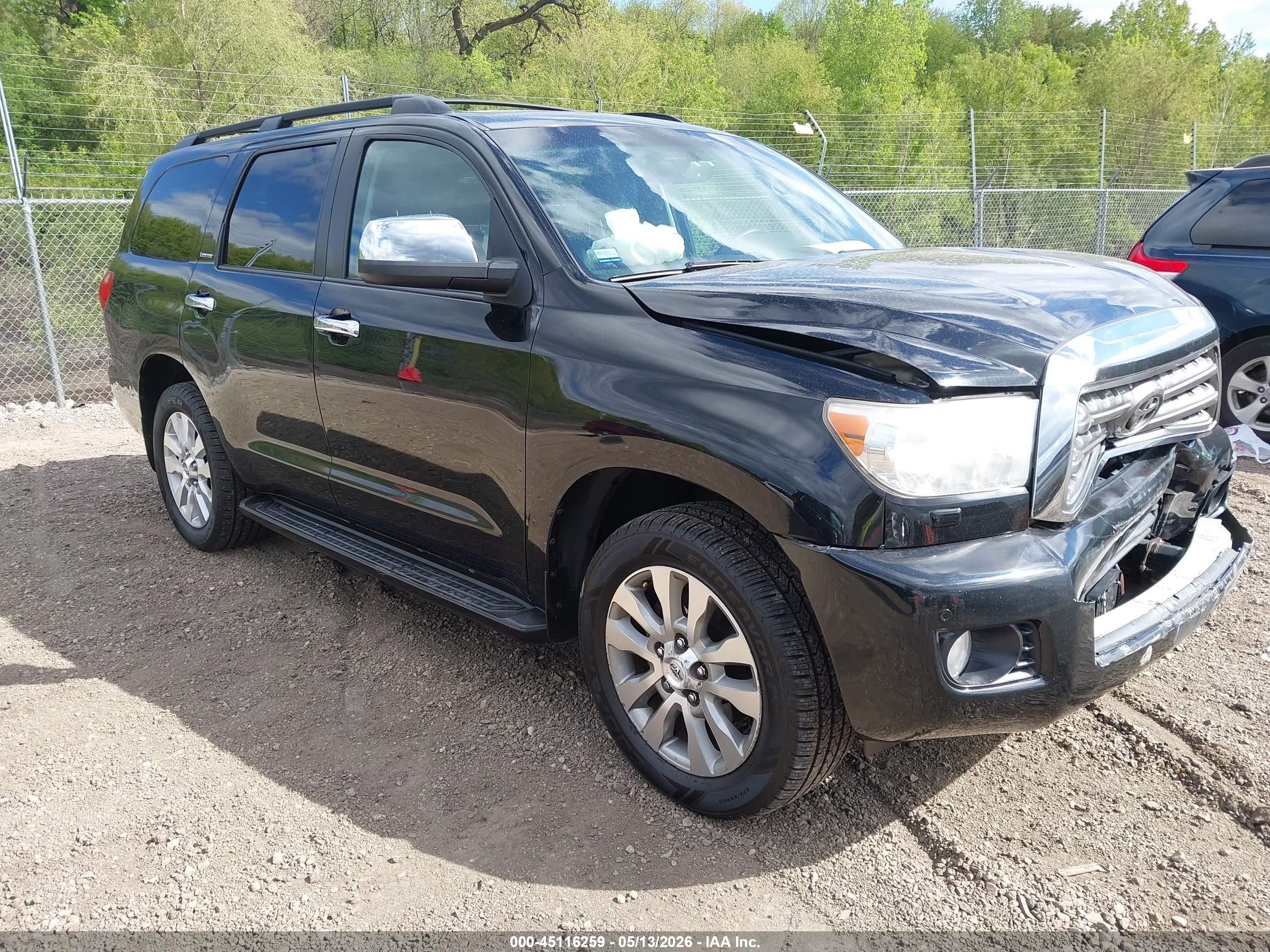2013 Toyota Sequoia Limited 5.7l V8 Black vin: 5TDJY5G15DS092105