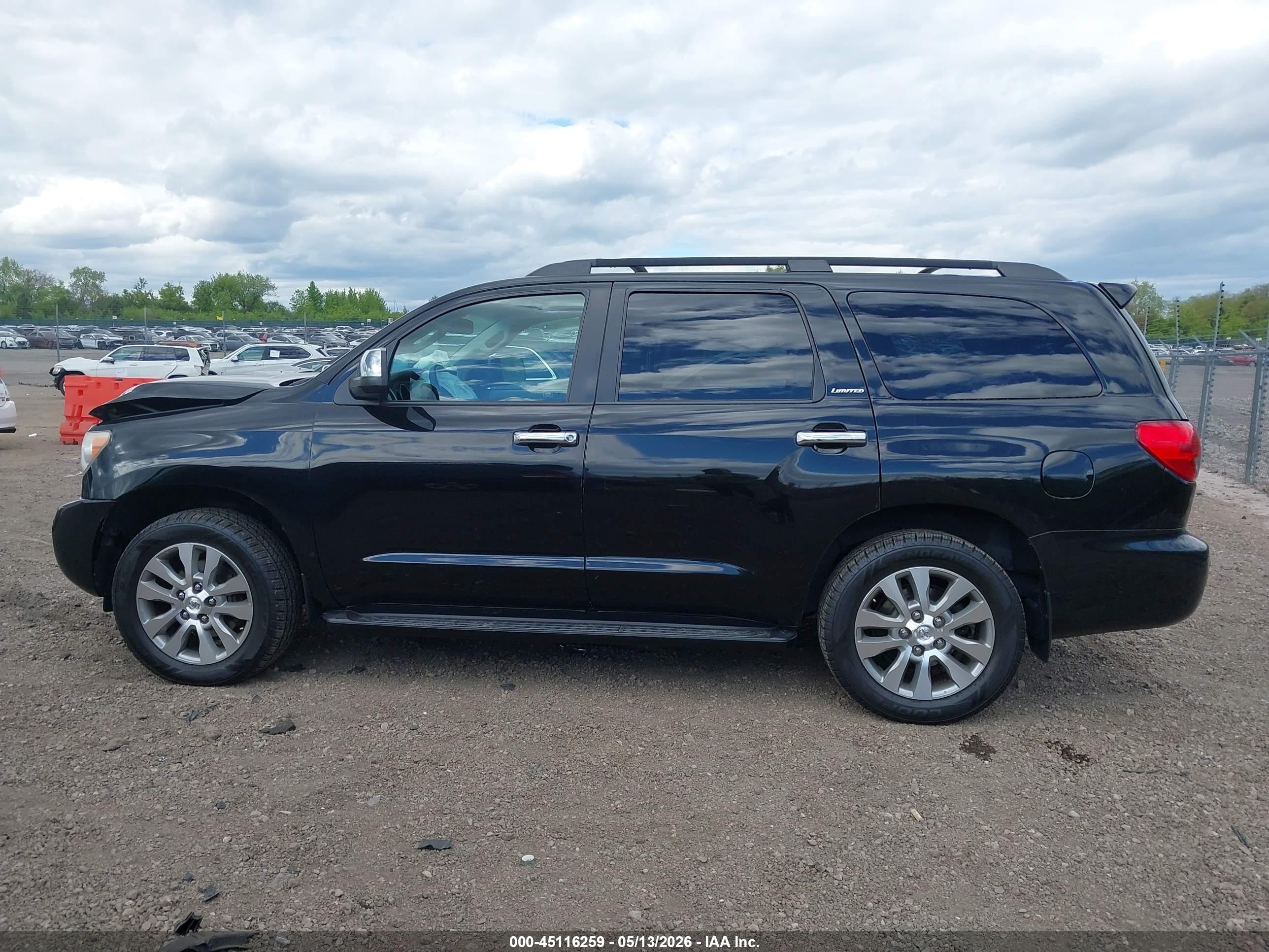 2013 Toyota Sequoia Limited 5.7l V8 Black vin: 5TDJY5G15DS092105