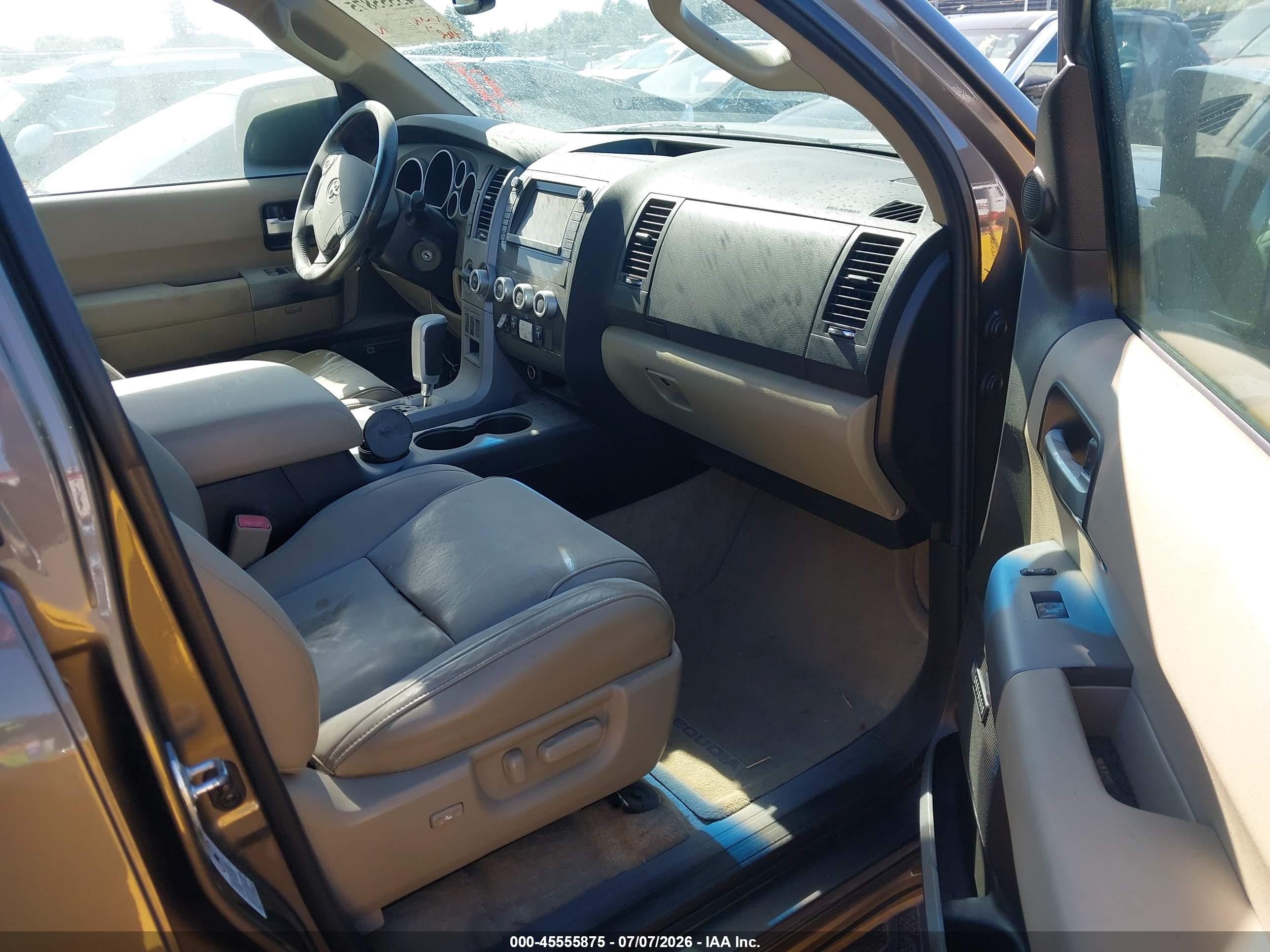 2010 Toyota Sequoia Limited 5.7l V8 Brown vin: 5TDJY5G16AS033284