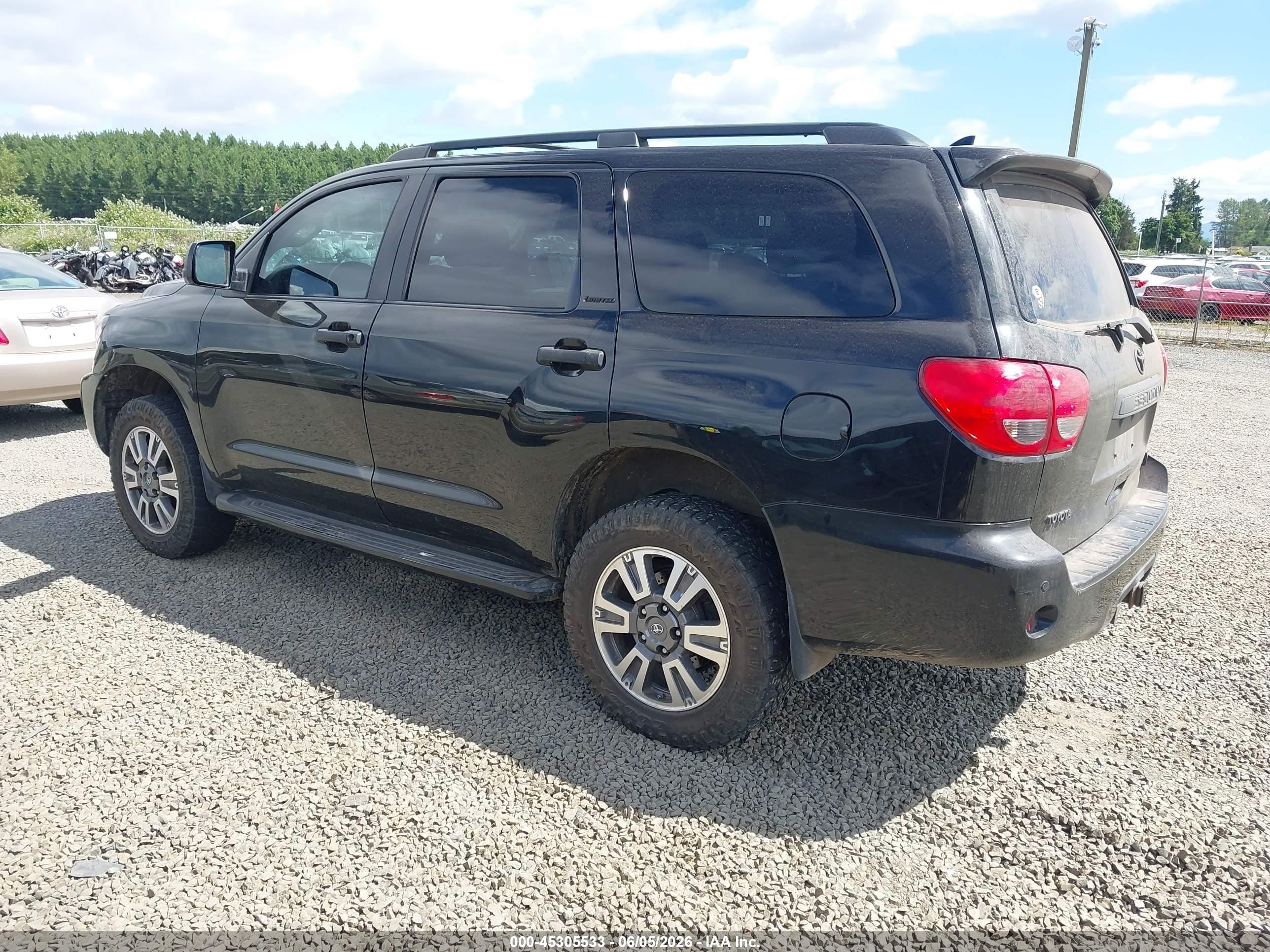 2010 Toyota Sequoia Limited 5.7l V8 Black vin: 5TDJY5G17AS039742