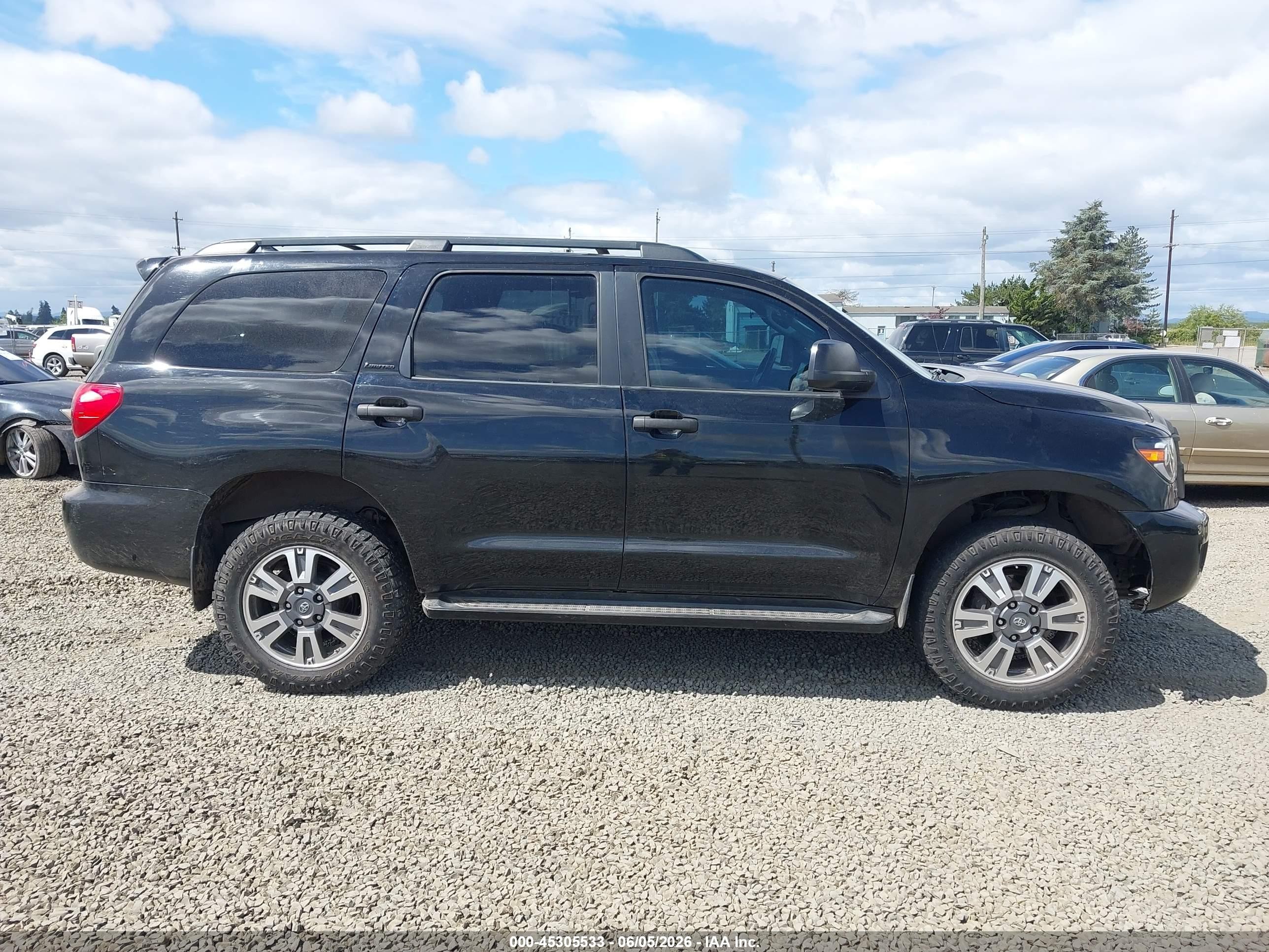 2010 Toyota Sequoia Limited 5.7l V8 Black vin: 5TDJY5G17AS039742