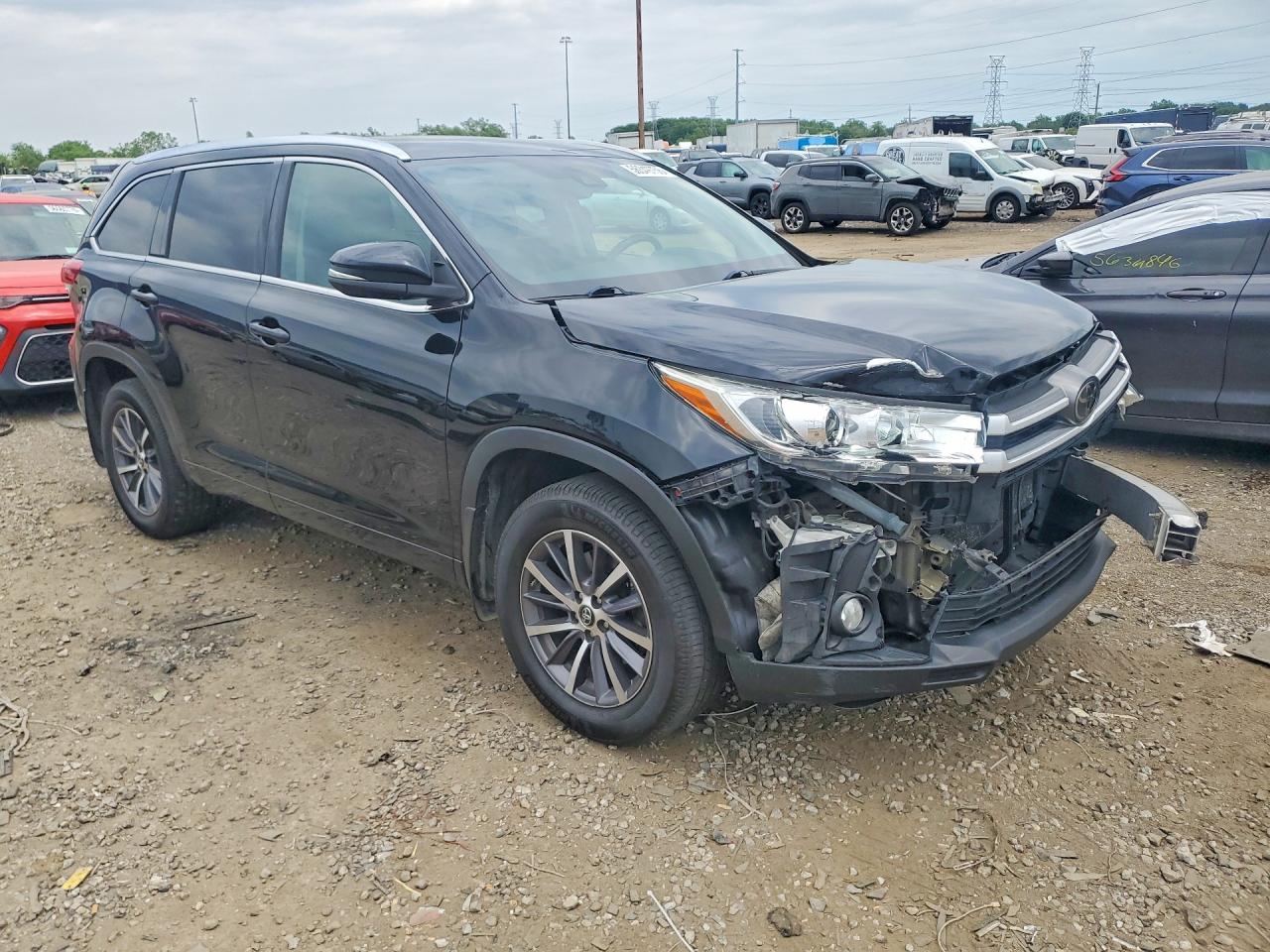 2017 Toyota Highlander Xle Black vin: 5TDJZRFH1HS460322