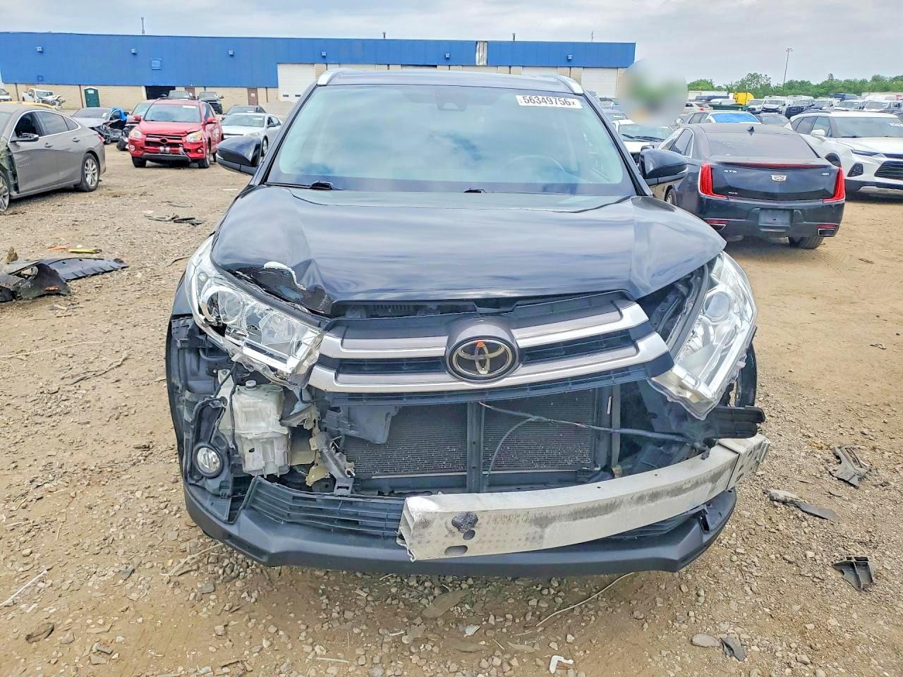 2017 Toyota Highlander Xle Black vin: 5TDJZRFH1HS460322