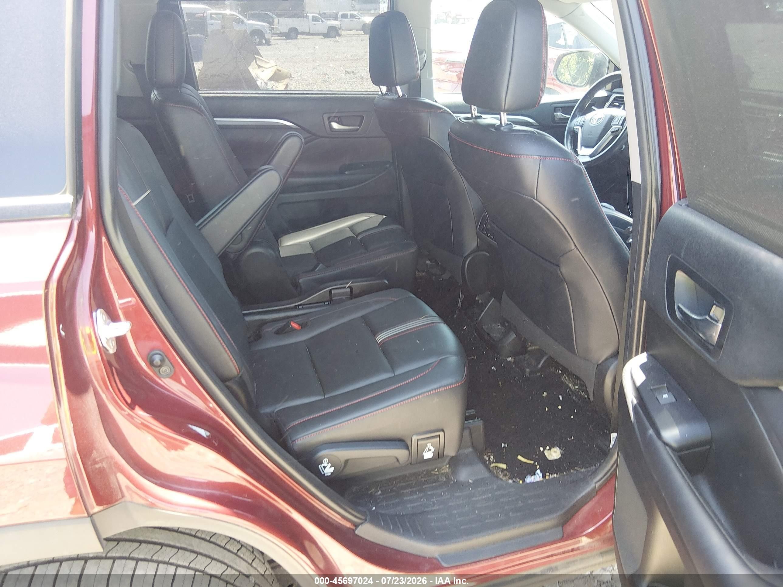 2019 Toyota Highlander Se Red vin: 5TDJZRFH4KS975791