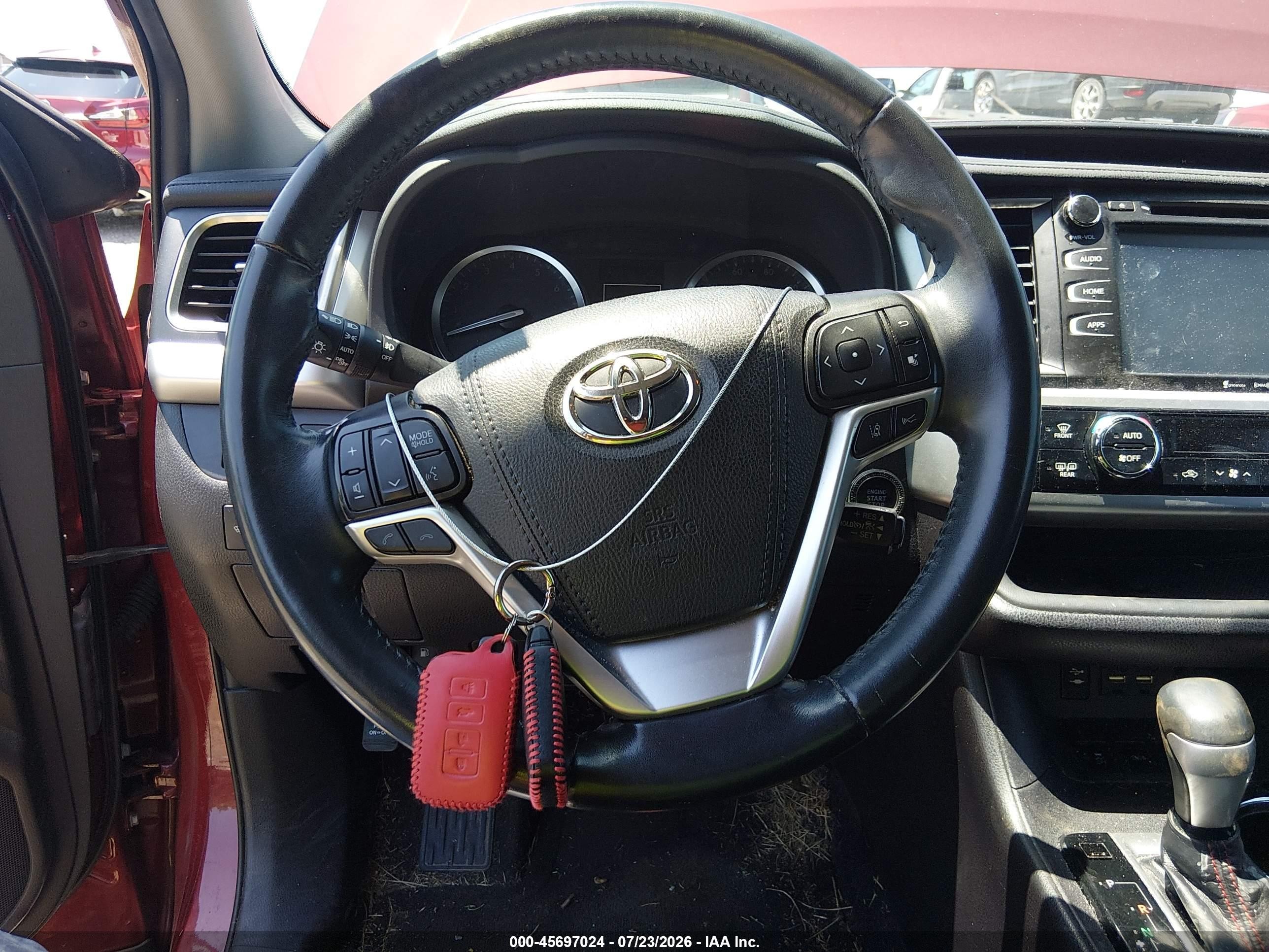 2019 Toyota Highlander Se Red vin: 5TDJZRFH4KS975791