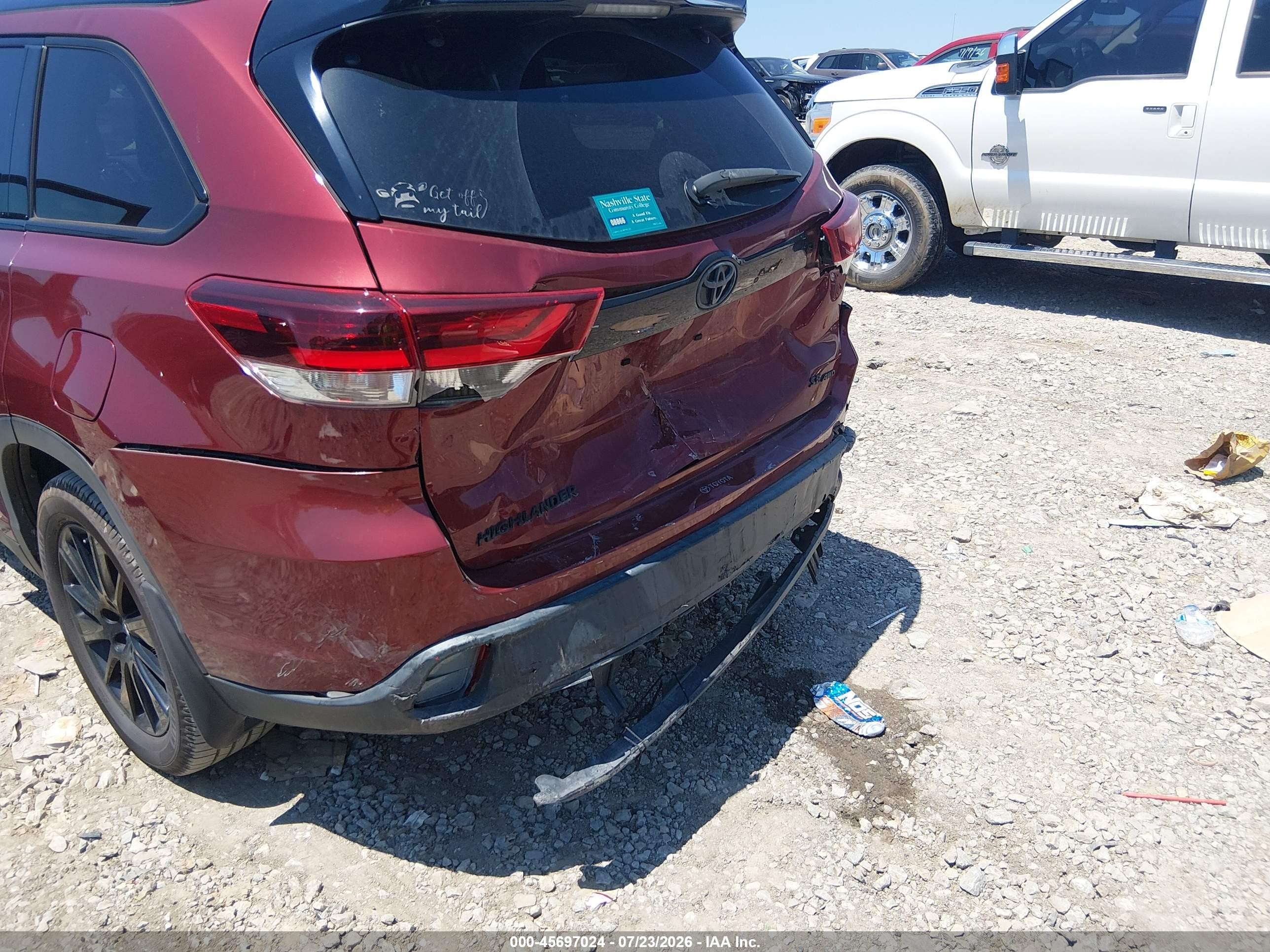 2019 Toyota Highlander Se Red vin: 5TDJZRFH4KS975791