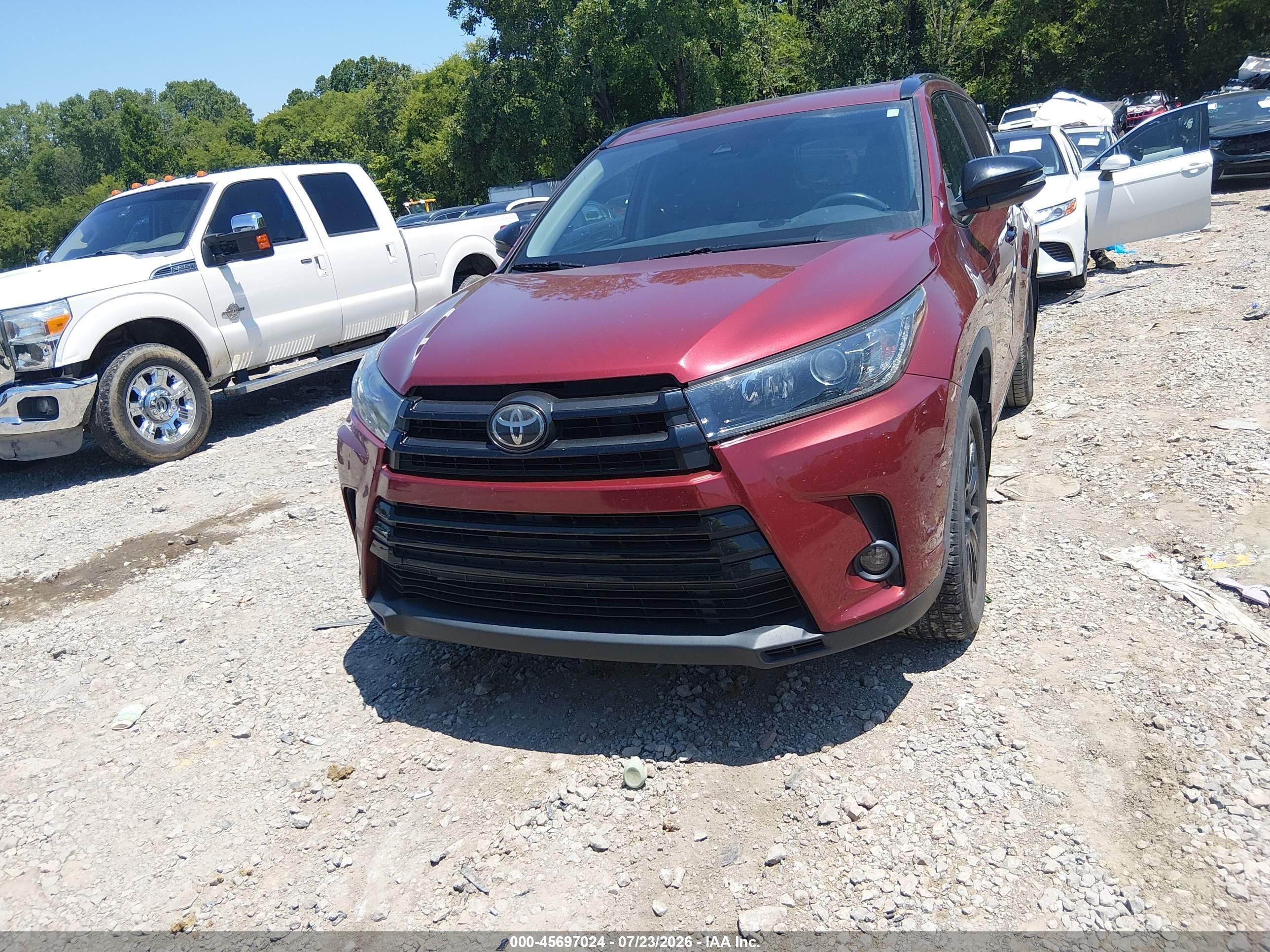 2019 Toyota Highlander Se Red vin: 5TDJZRFH4KS975791