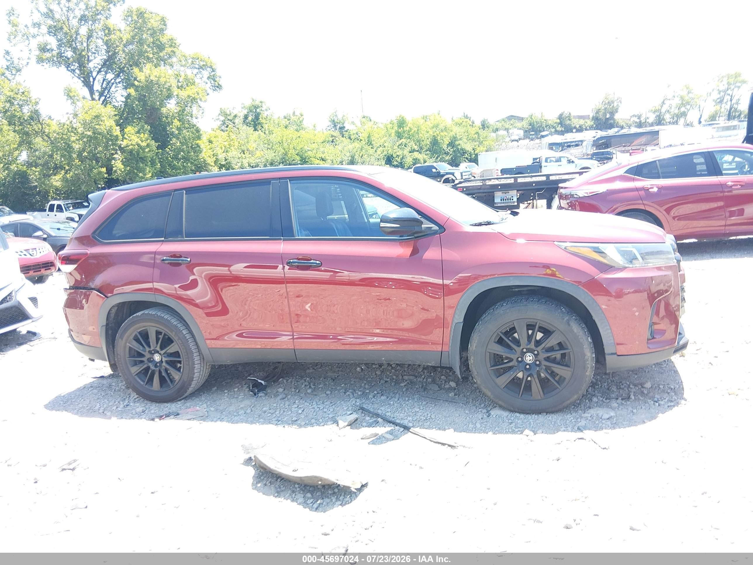 2019 Toyota Highlander Se Red vin: 5TDJZRFH4KS975791