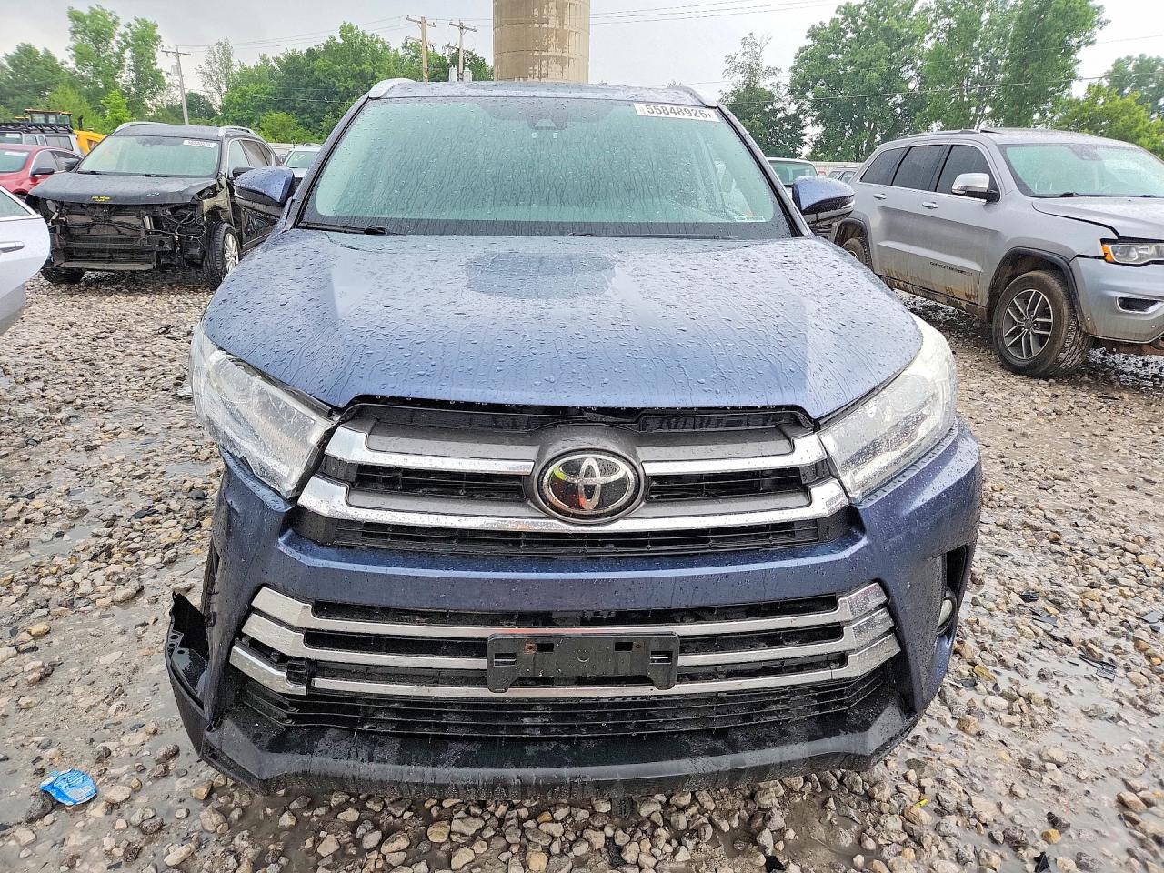 2018 Toyota Highlander Xle Blue vin: 5TDJZRFHXJS851846