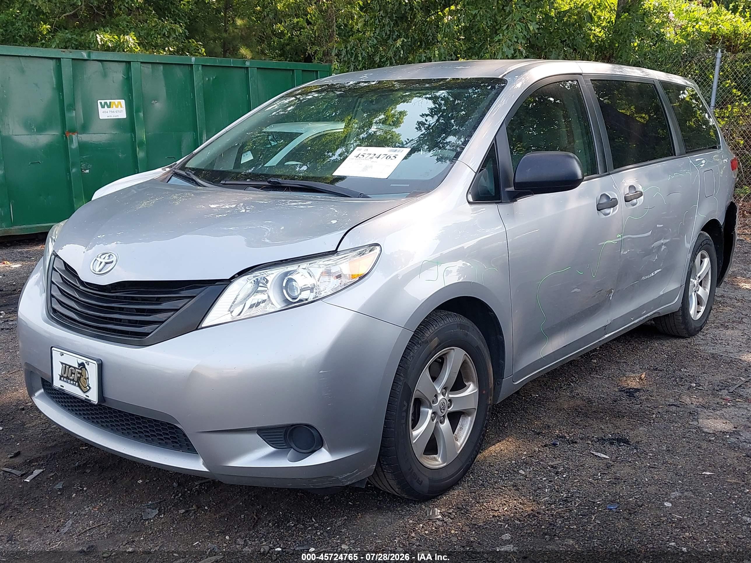 2012 Toyota Sienna Base 7 Passenger Silver vin: 5TDKA3DCXCS015313