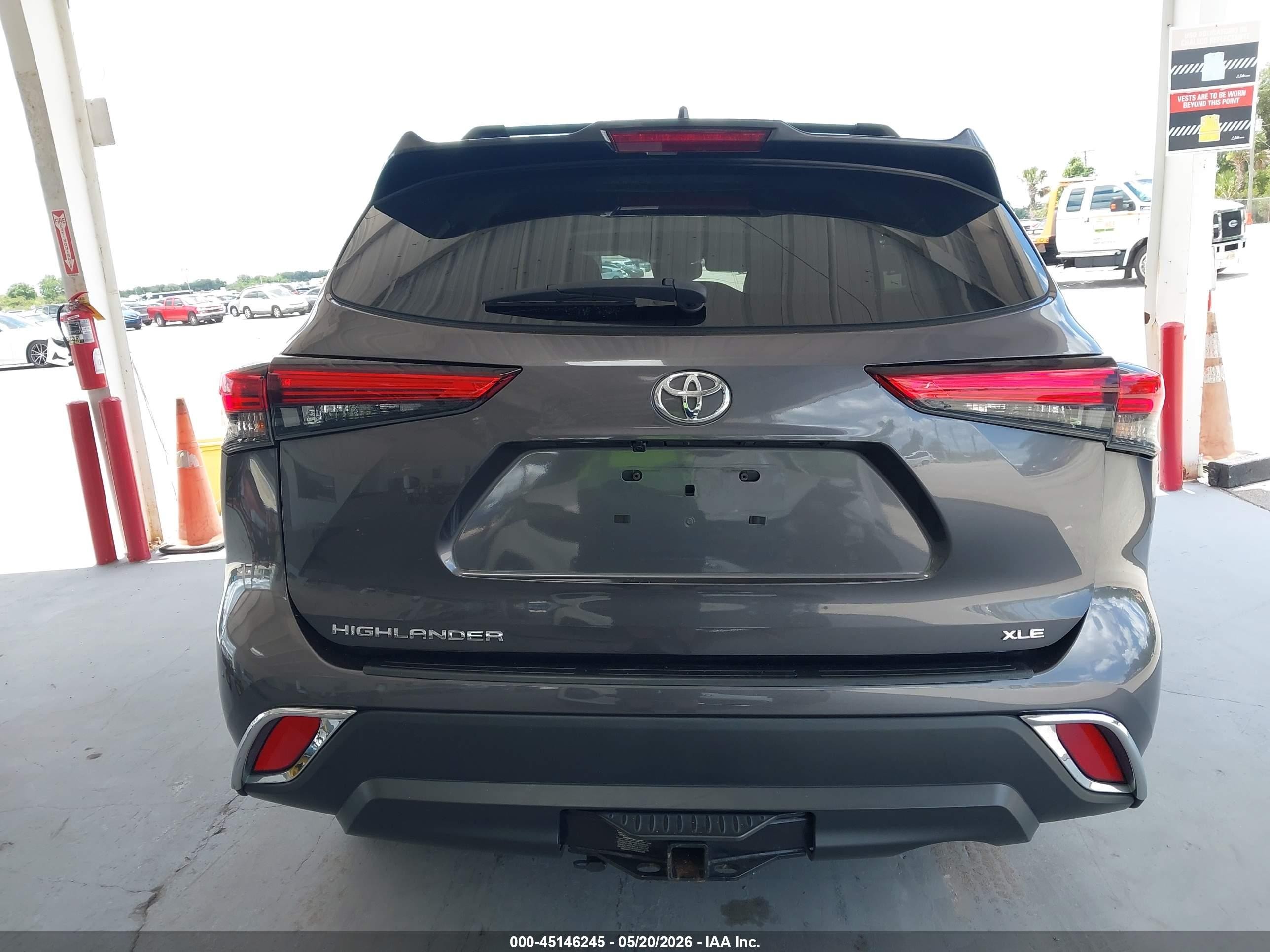 2023 Toyota Highlander Xle Gray vin: 5TDKDRAH0PS031875