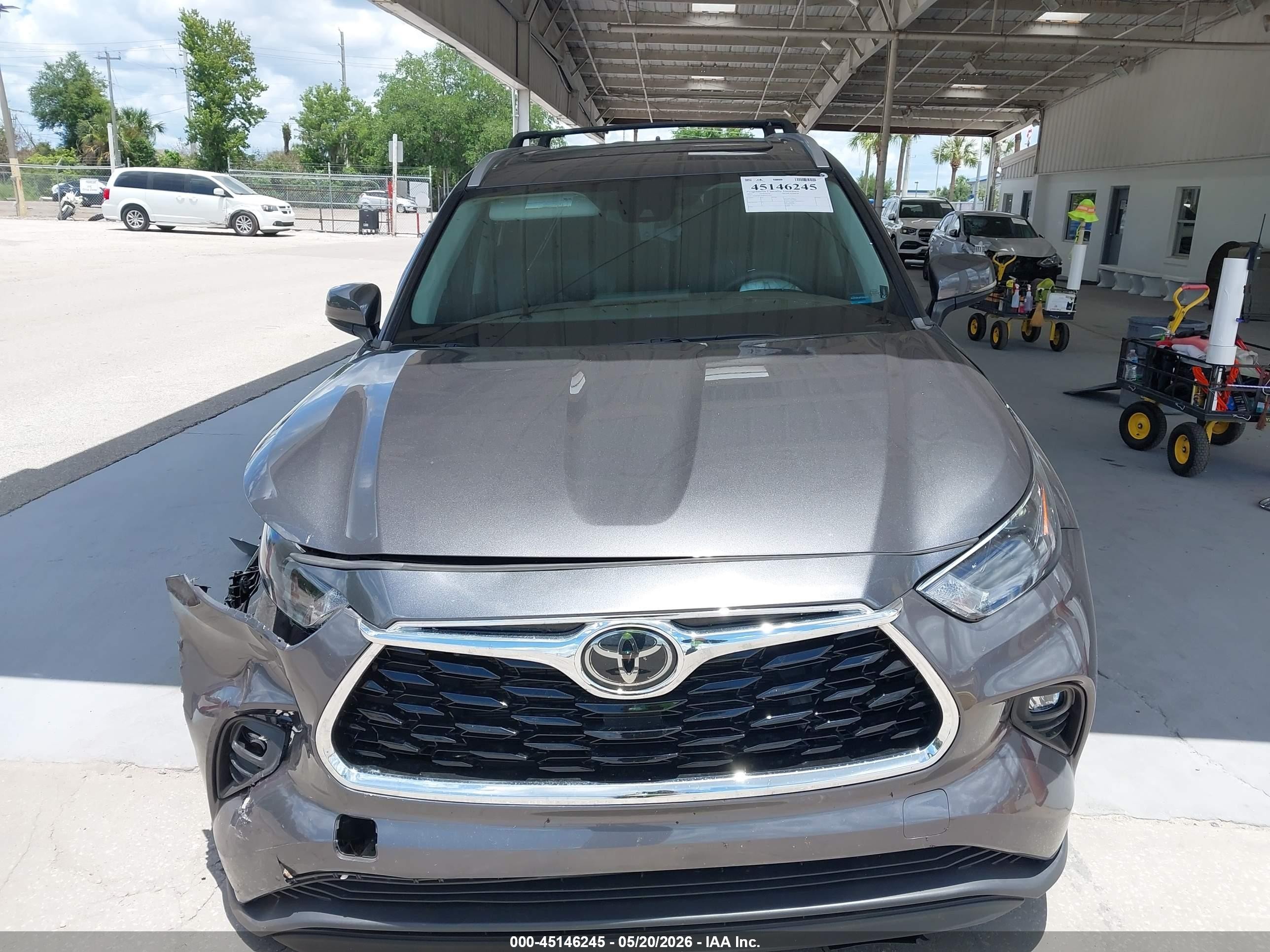 2023 Toyota Highlander Xle Gray vin: 5TDKDRAH0PS031875