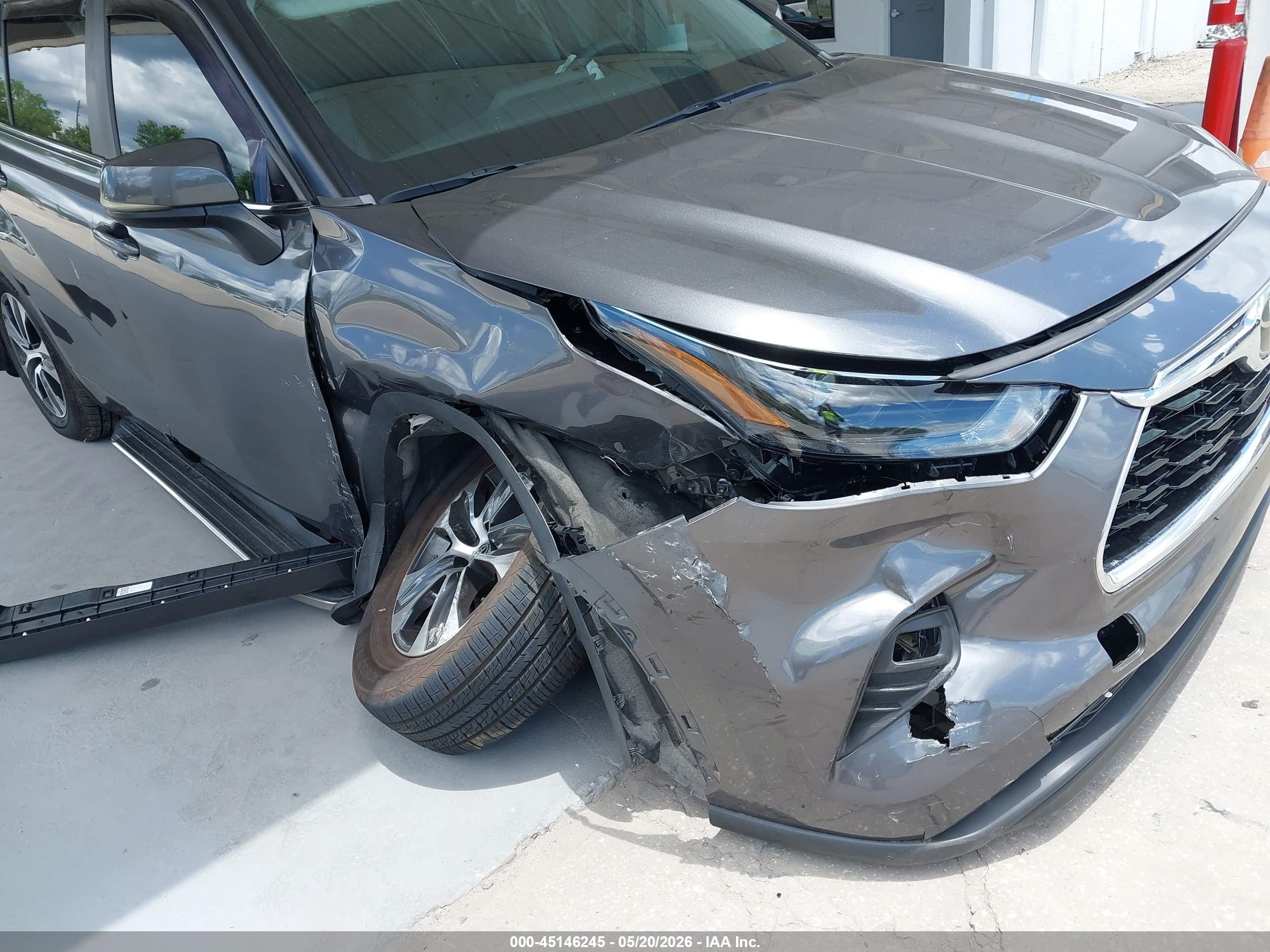 2023 Toyota Highlander Xle Gray vin: 5TDKDRAH0PS031875