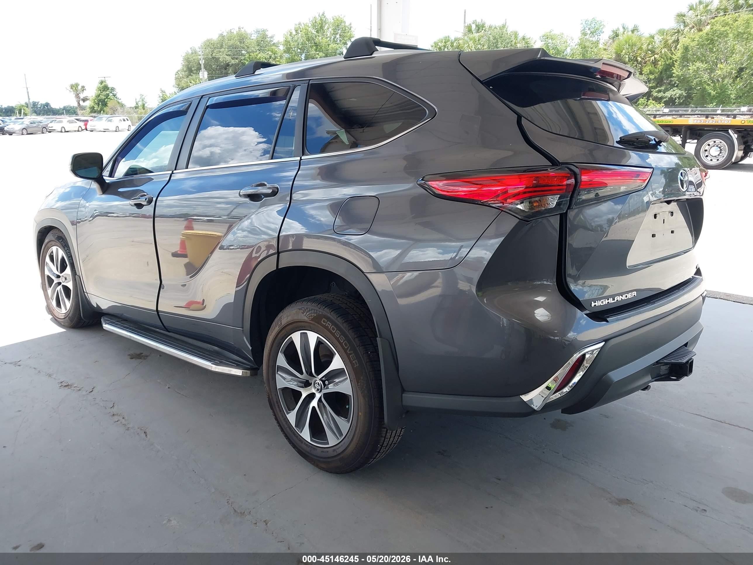2023 Toyota Highlander Xle Gray vin: 5TDKDRAH0PS031875