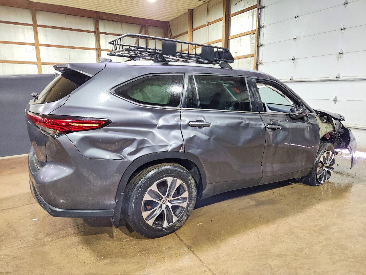 2023 Toyota Highlander Xle Gray vin: 5TDKDRAH3PS001110