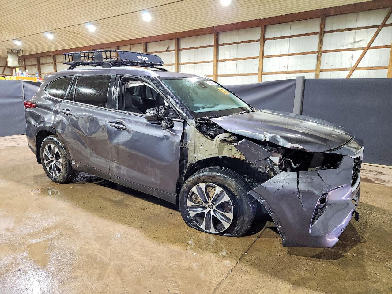 2023 Toyota Highlander Xle Gray vin: 5TDKDRAH3PS001110