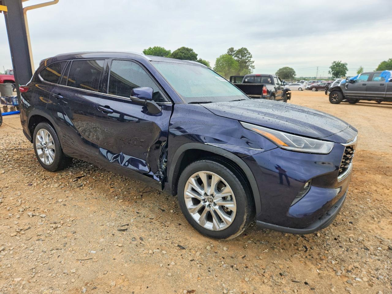 2023 Toyota Highlander Limited Blue vin: 5TDKDRAH4PS019809