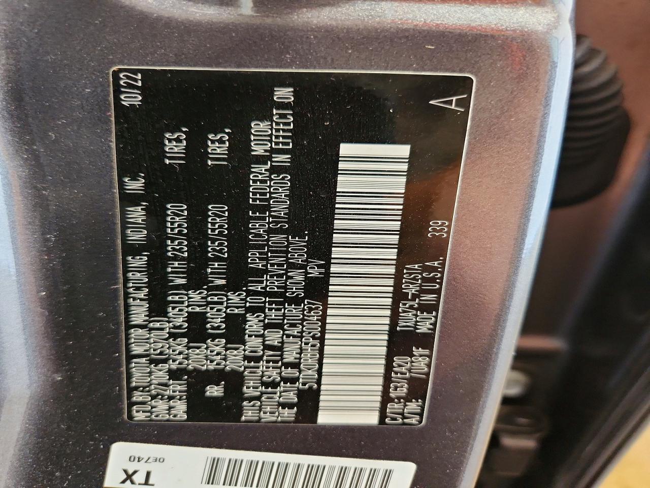 2023 Toyota Highlander Xse Gray vin: 5TDKDRBH5PS004637