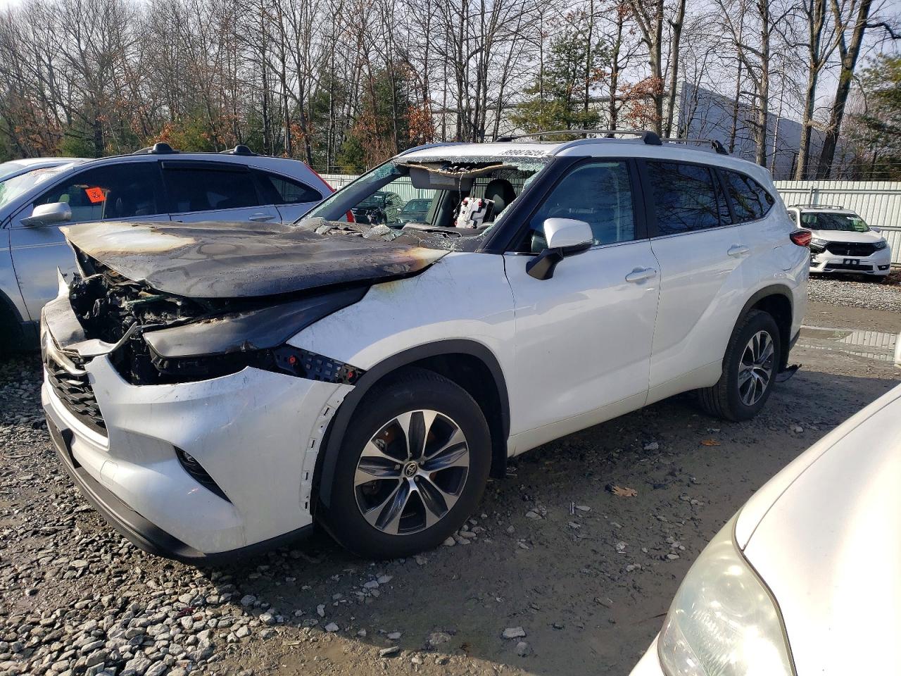 2023 Toyota Highlander White vin: 5TDKDRBH8PS039561