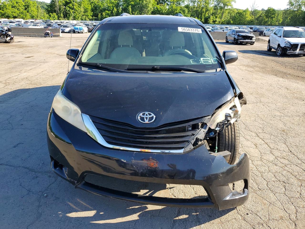 2012 Toyota Sienna Le Черный vin: 5TDKK3DC0CS196712