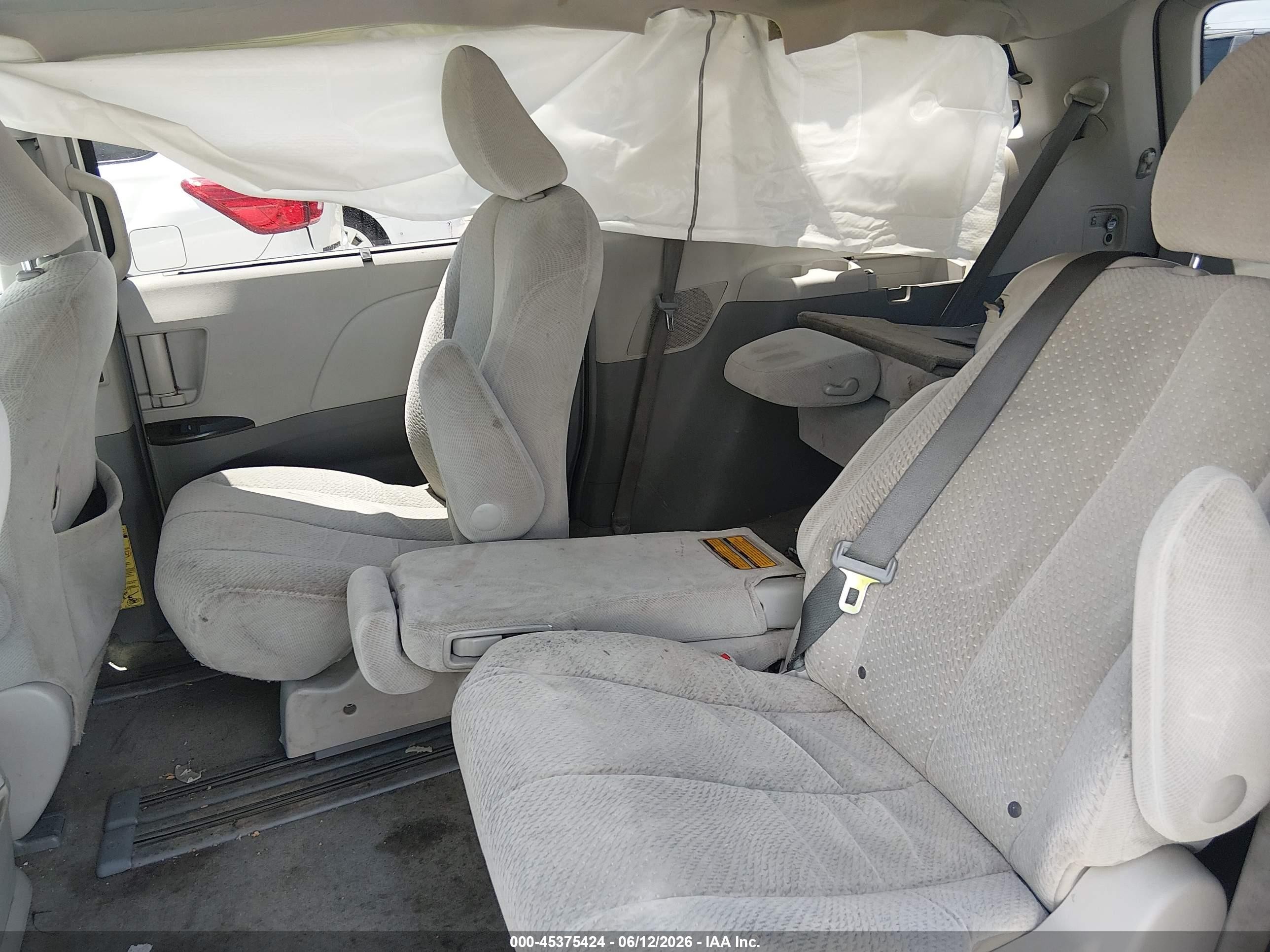 2014 Toyota Sienna Le V6 8 Passenger White vin: 5TDKK3DC0ES503167