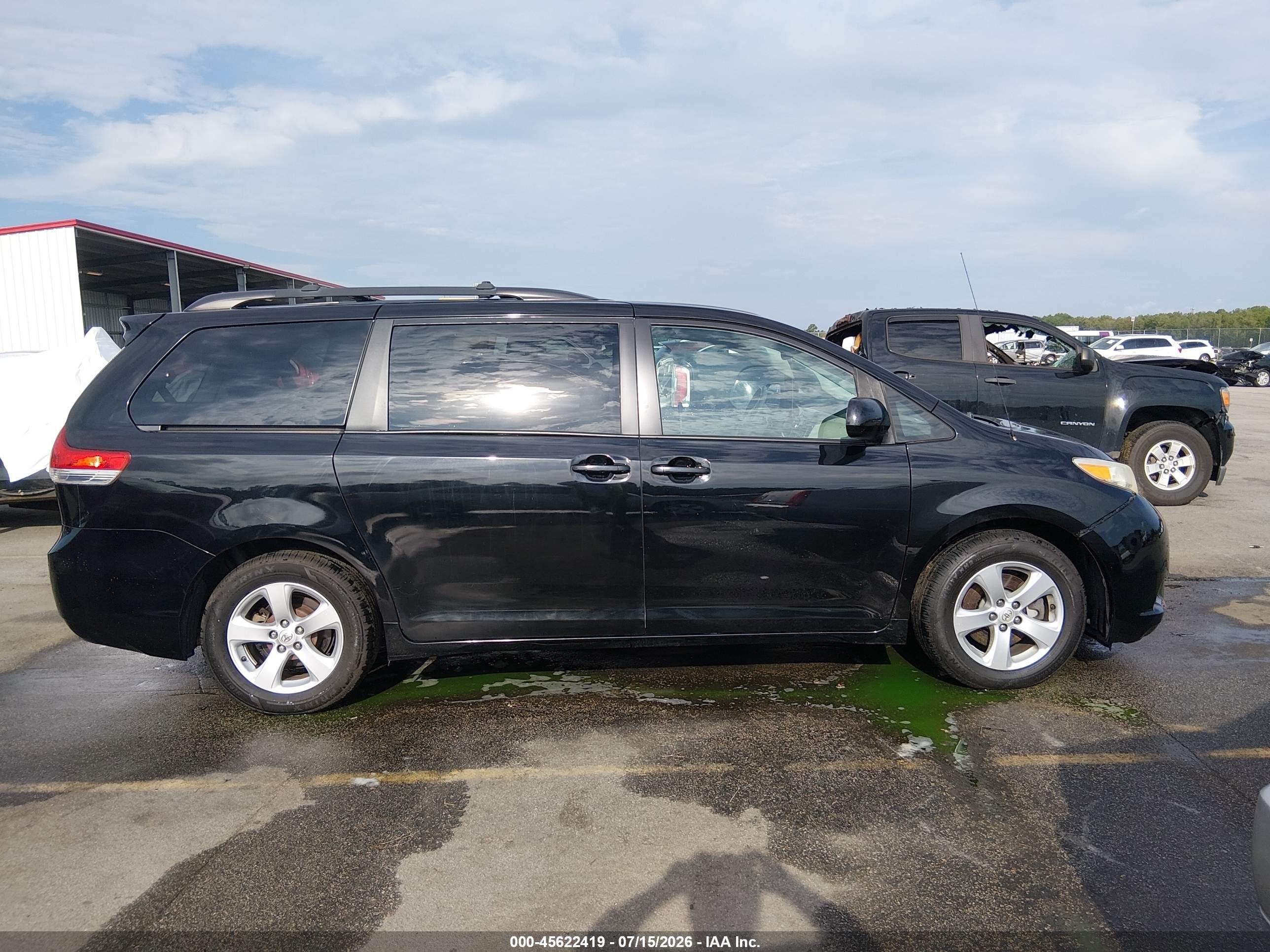 2014 Toyota Sienna Le V6 8 Passenger Black vin: 5TDKK3DC0ES519059
