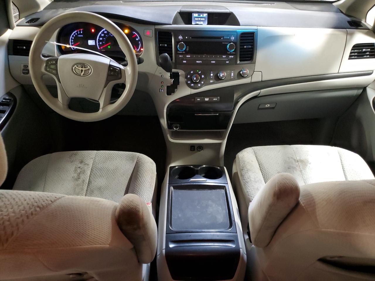 2011 Toyota Sienna Le Silver vin: 5TDKK3DC2BS085710 Damage: Right Front Seat Cushion, Stained, Permanent