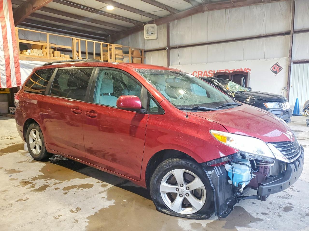 2013 Toyota Sienna Le Темно-бордовый vin: 5TDKK3DC2DS293301