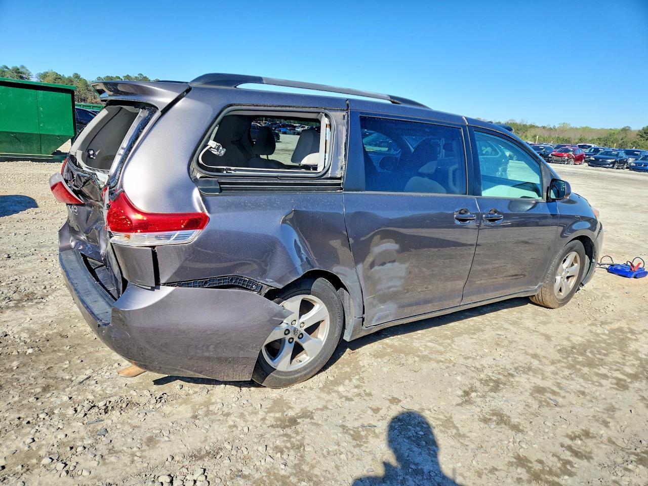 2013 Toyota Sienna Gray vin: 5TDKK3DC3DS337693
