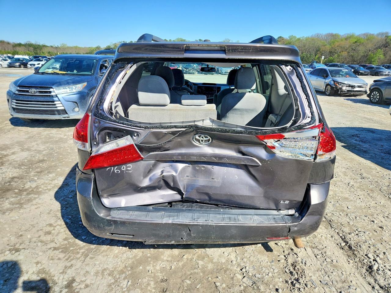 2013 Toyota Sienna Gray vin: 5TDKK3DC3DS337693