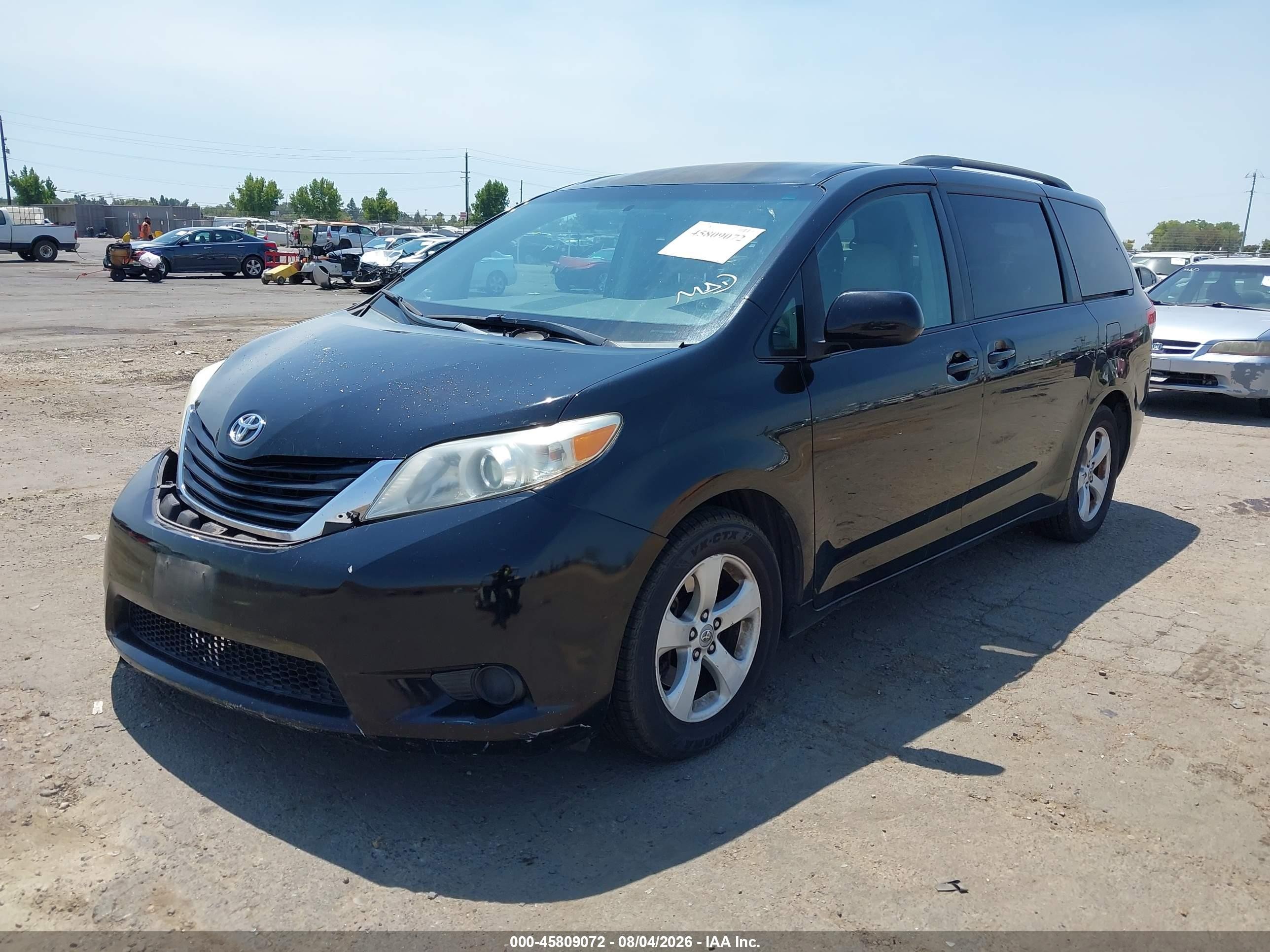 2011 Toyota Sienna Le V6 Black vin: 5TDKK3DC4BS076717