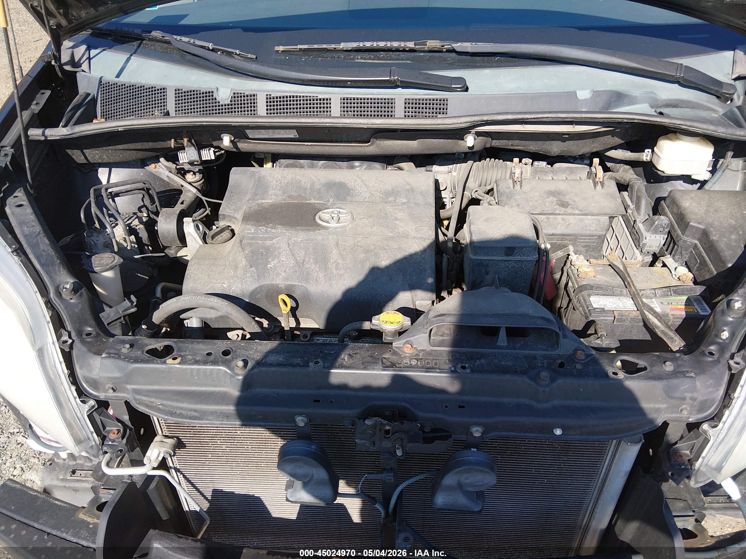 2012 Toyota Sienna Le V6 8 Passenger Черный vin: 5TDKK3DC4CS253591