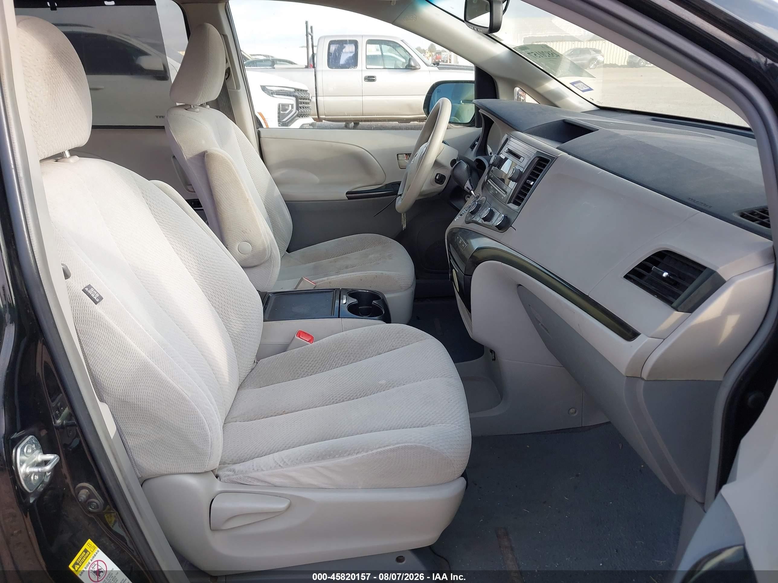 2012 Toyota Sienna Le V6 8 Passenger Black vin: 5TDKK3DC4CS268012